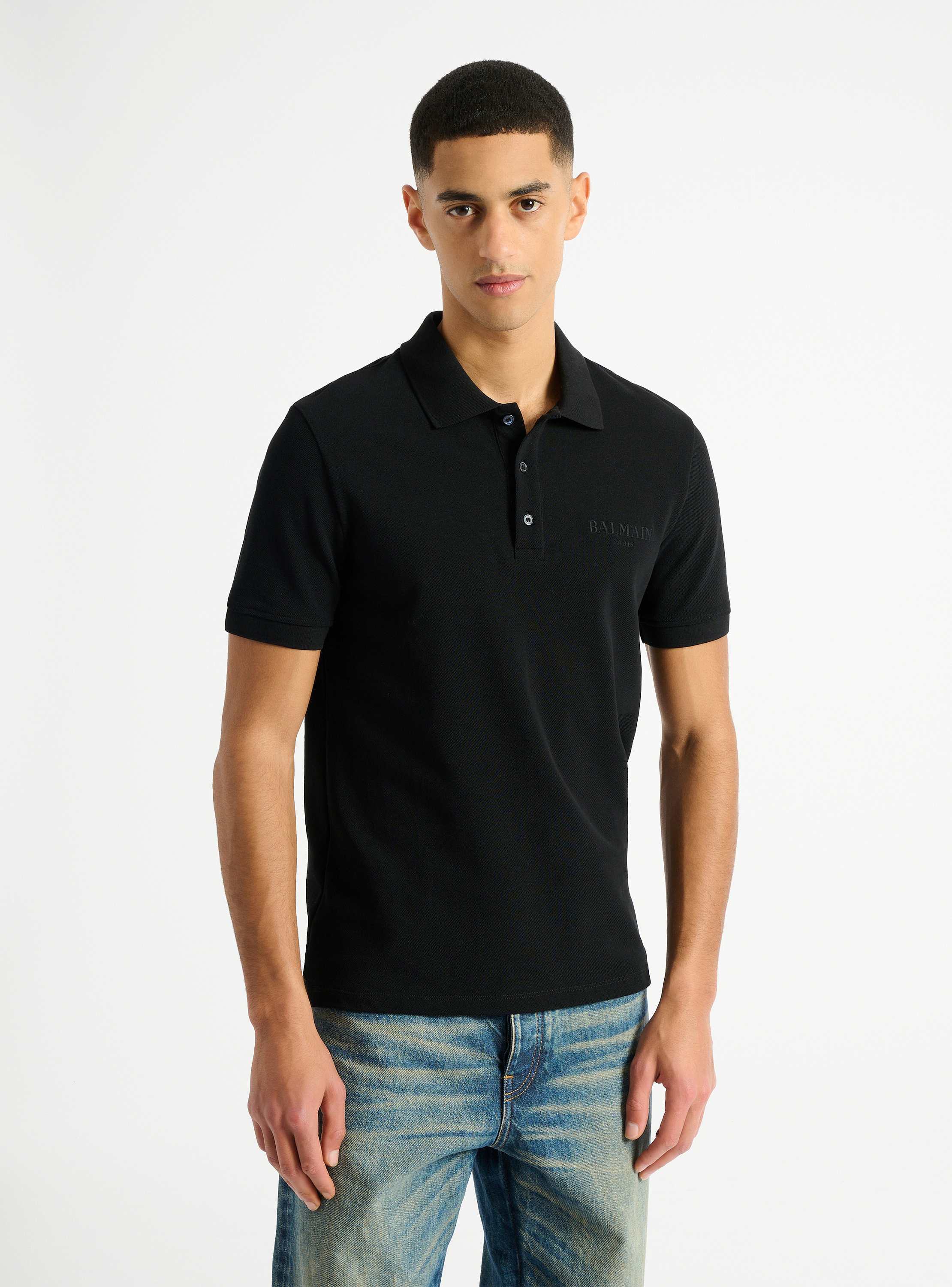 Embroidered Balmain Vintage polo