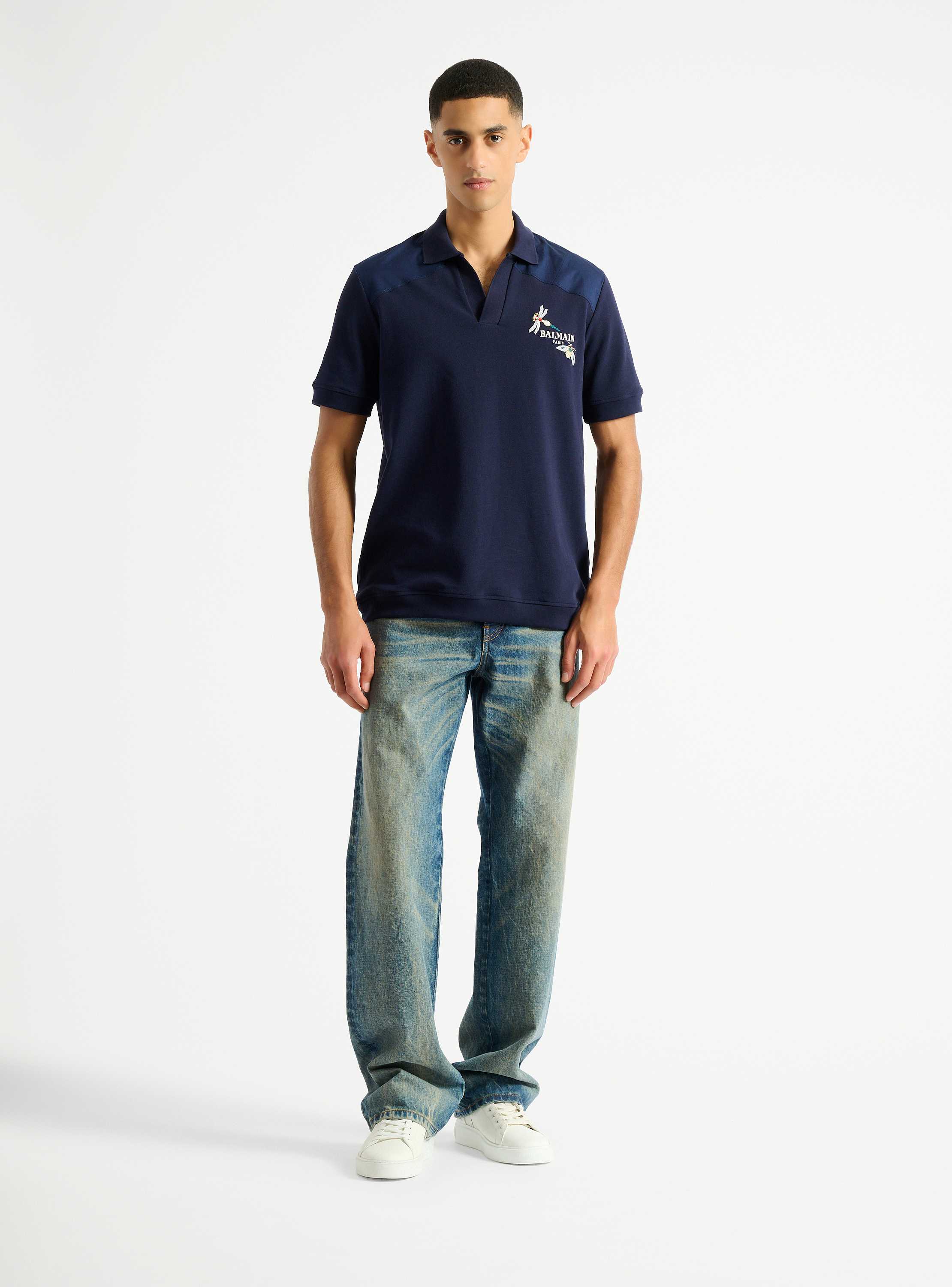 Polo Balmain Insect con bordado 