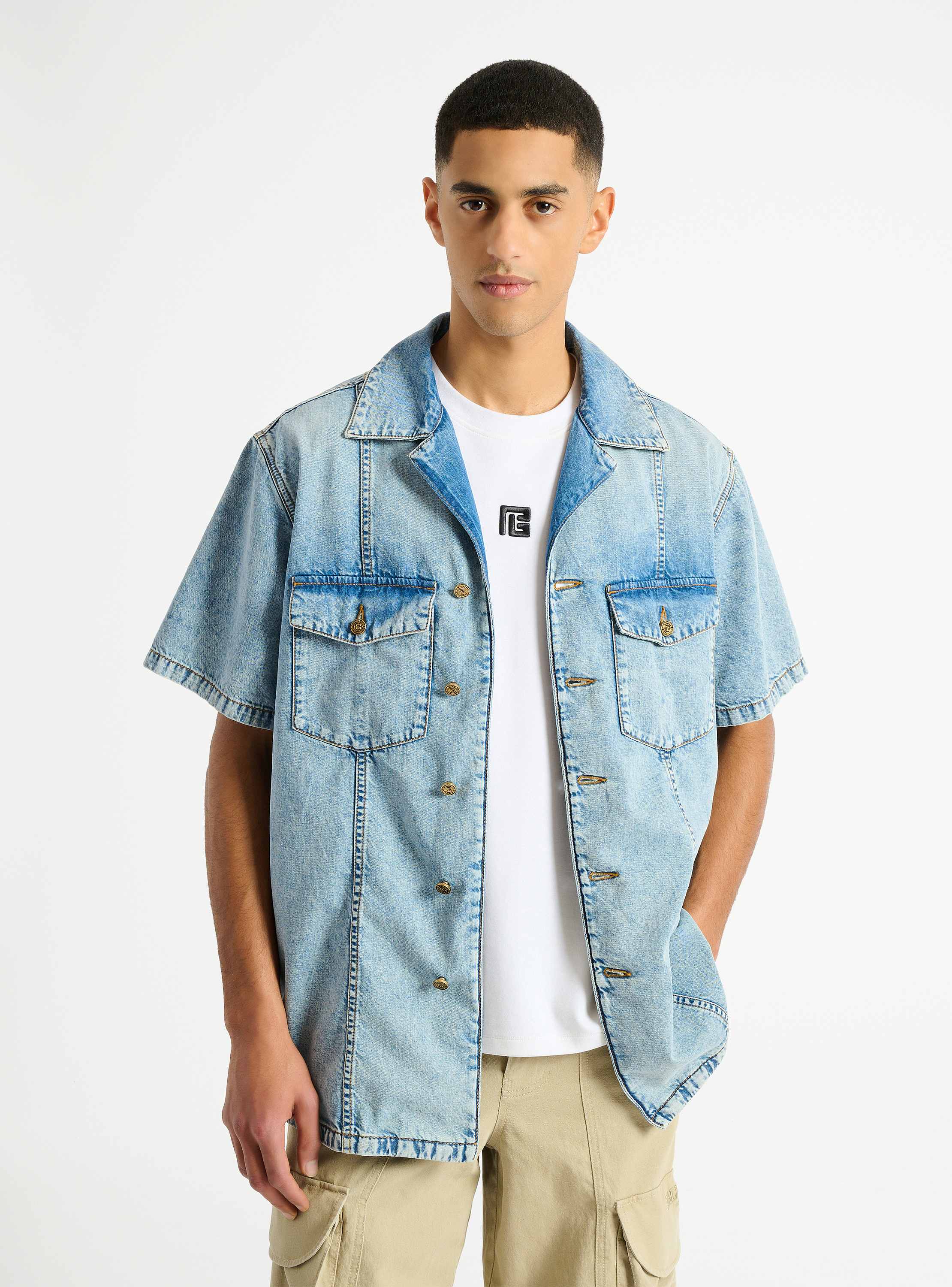 Light blue denim shirt