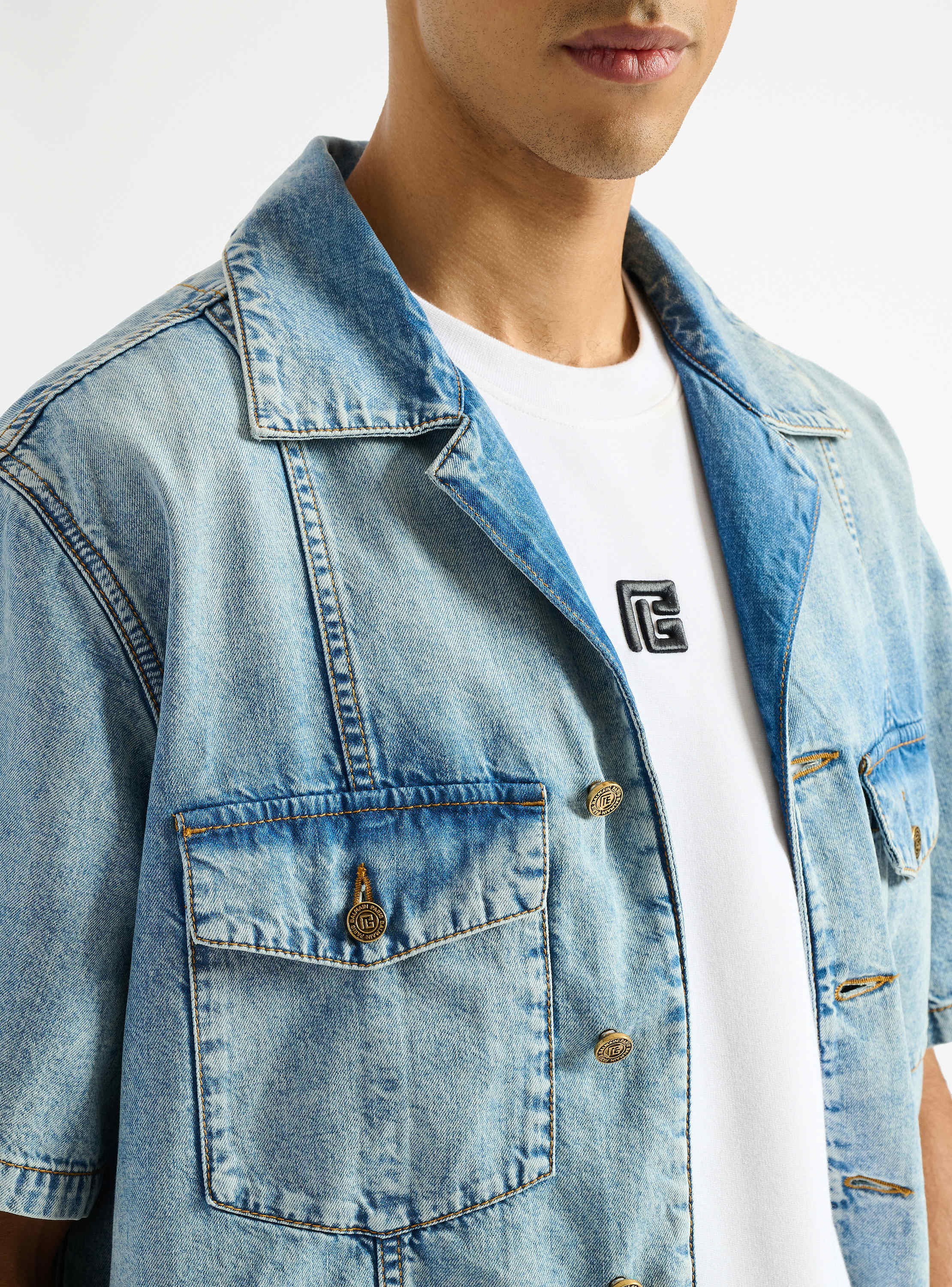 Light blue denim shirt