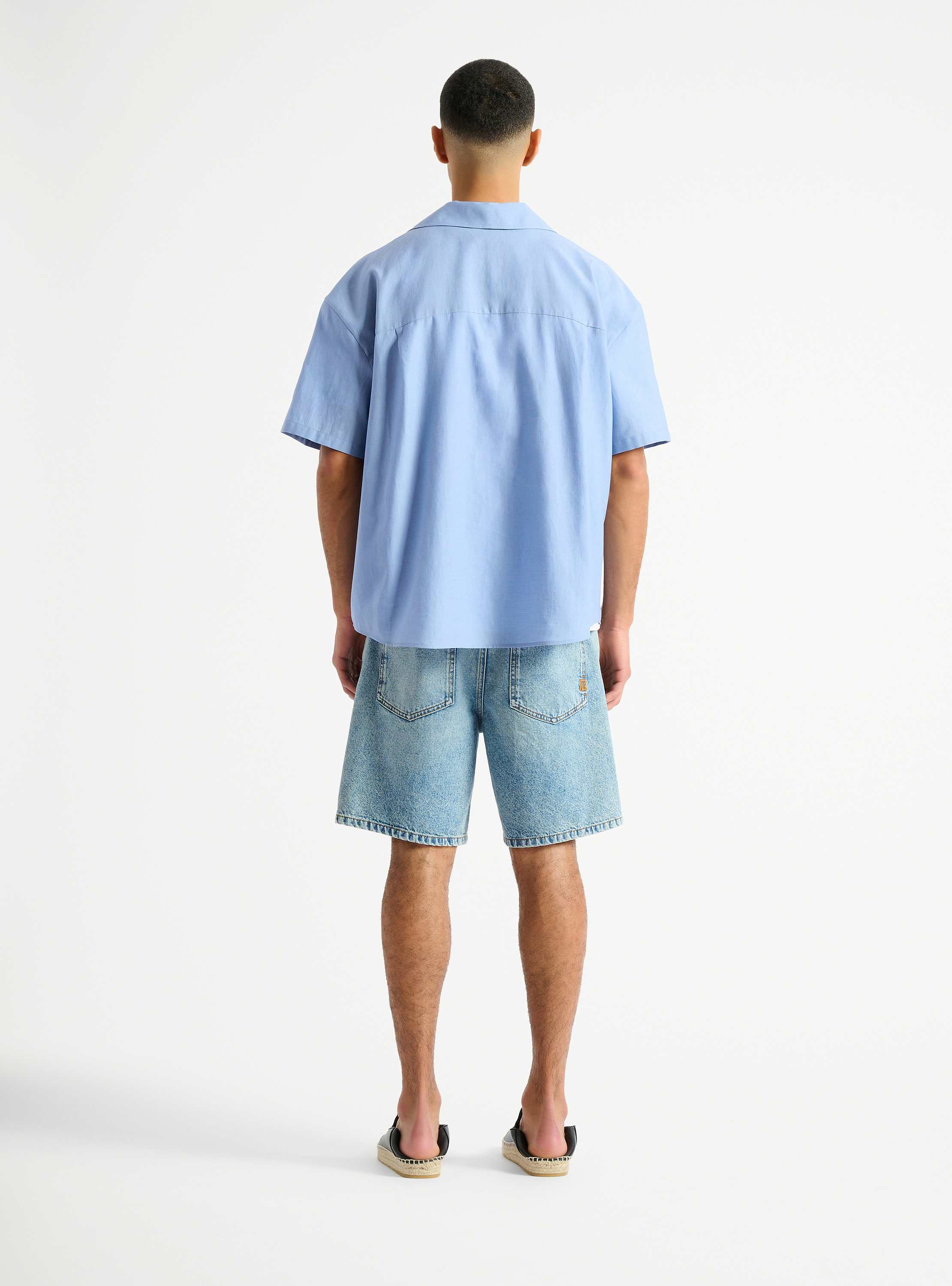 Balmain Vintage shirt in herringbone poplin