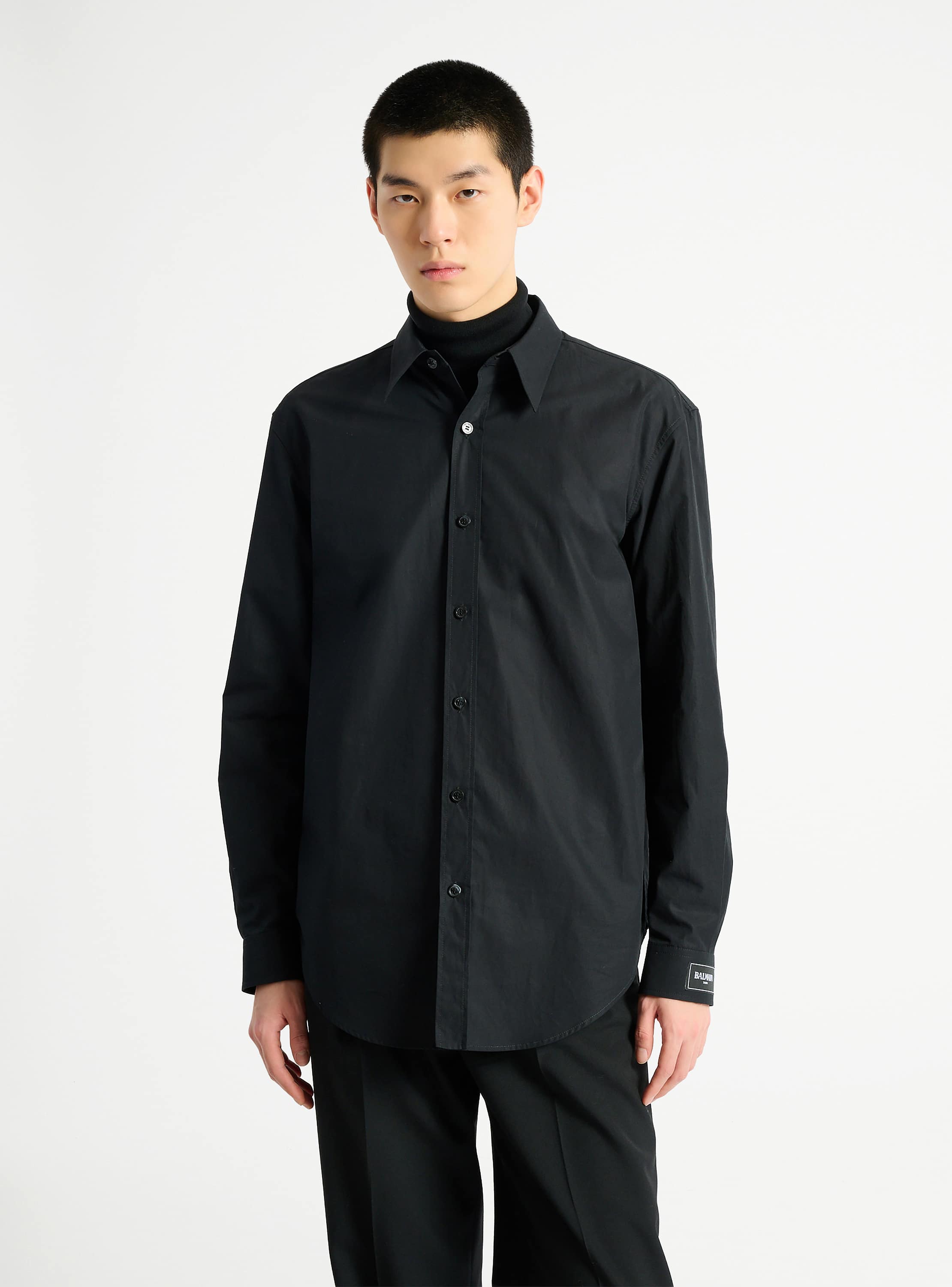 Balmain Paris 코튼 포플린 셔츠