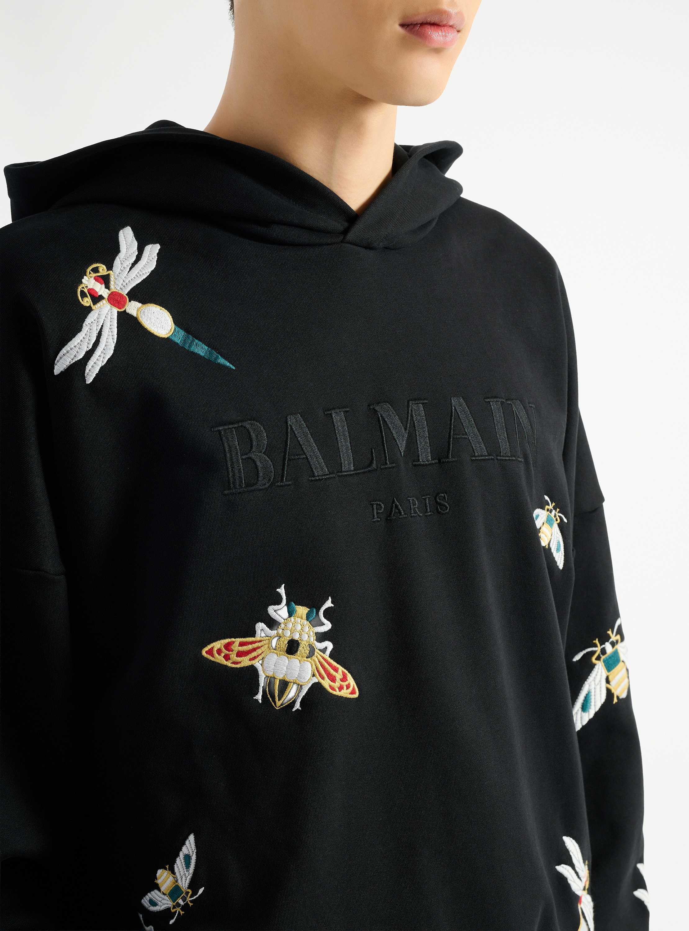 Sudadera con capucha Balmain Insect con bordado