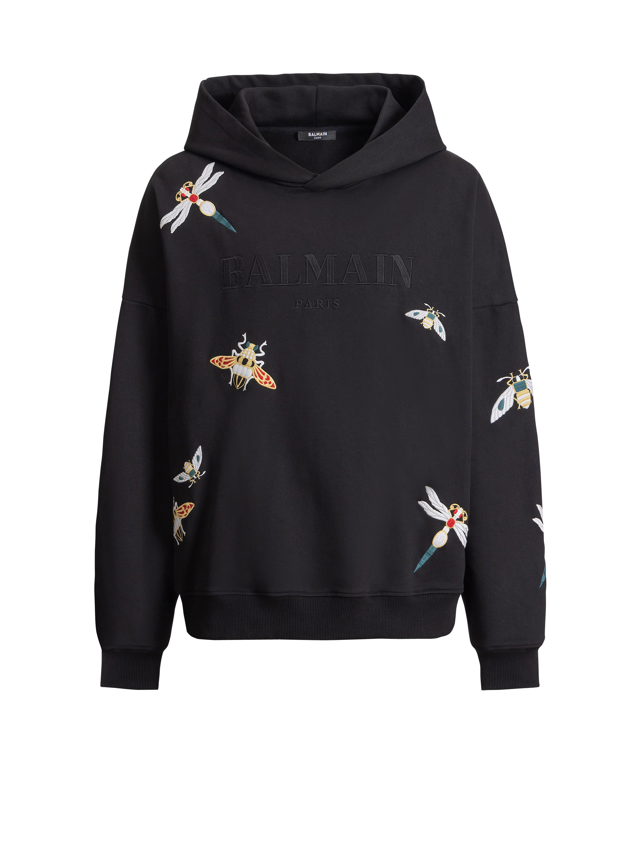Sudadera con capucha Balmain Insect con bordado