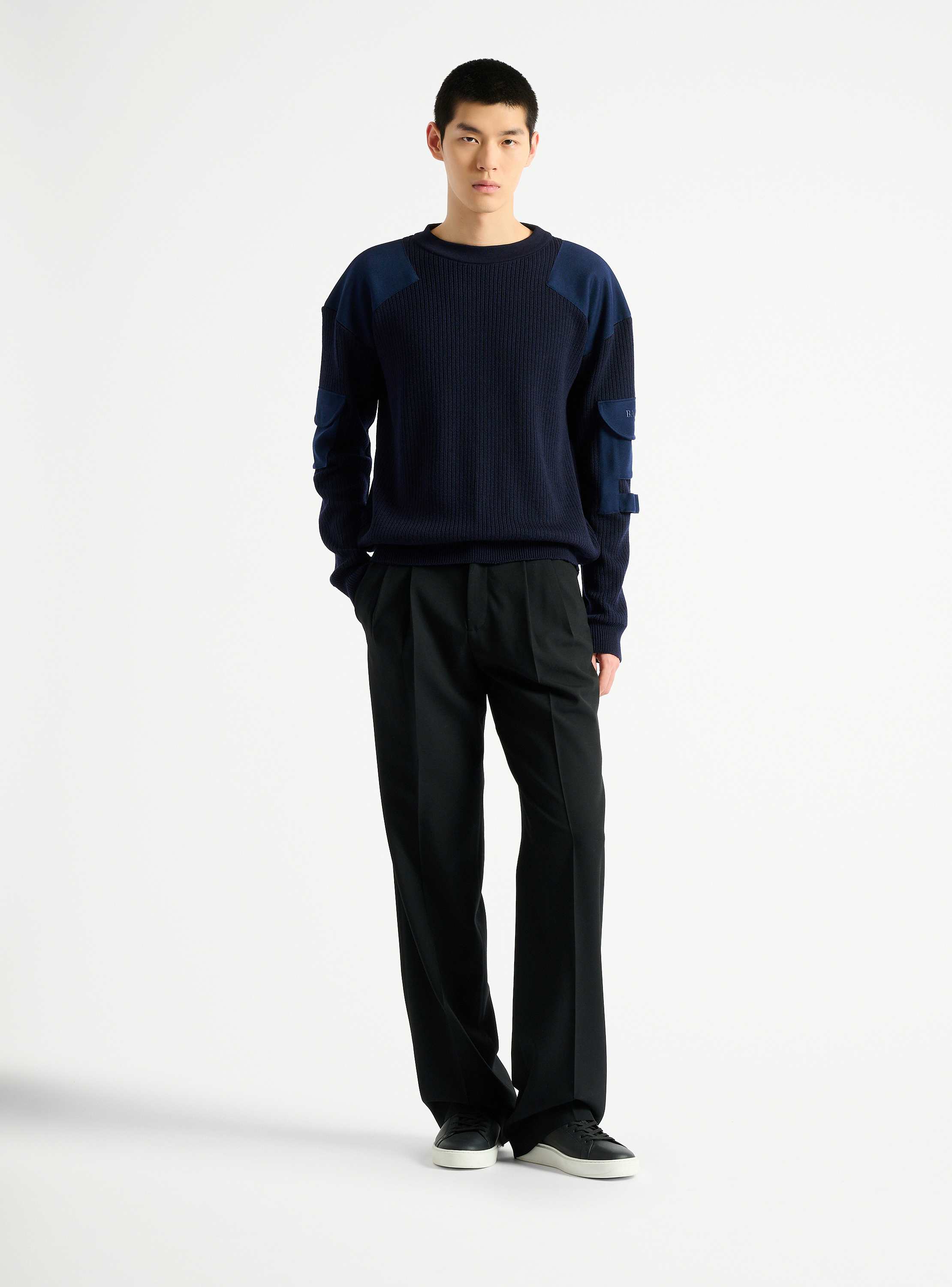Pull Balmain Vintage Utility en laine
