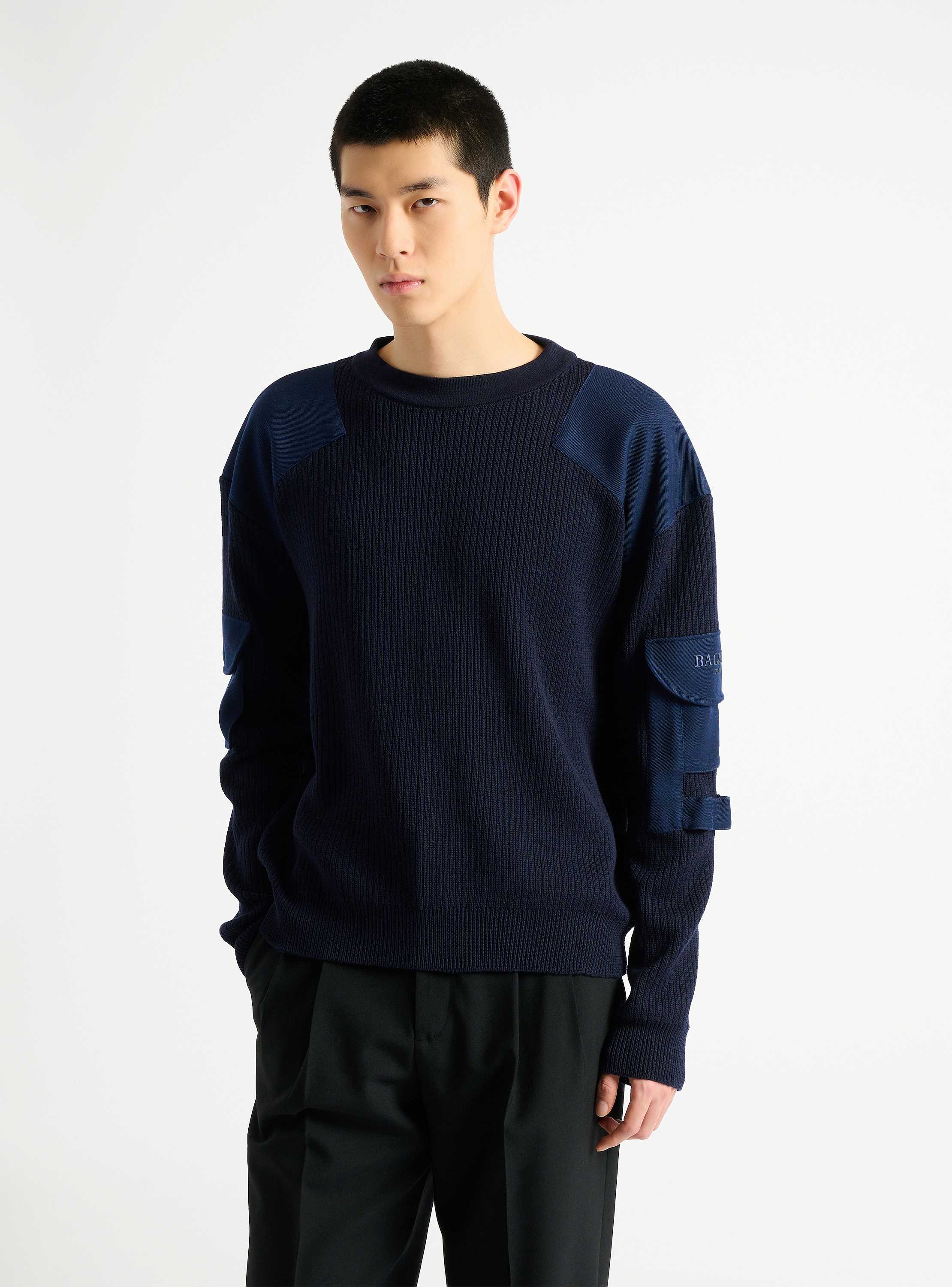 Pull Balmain Vintage Utility en laine