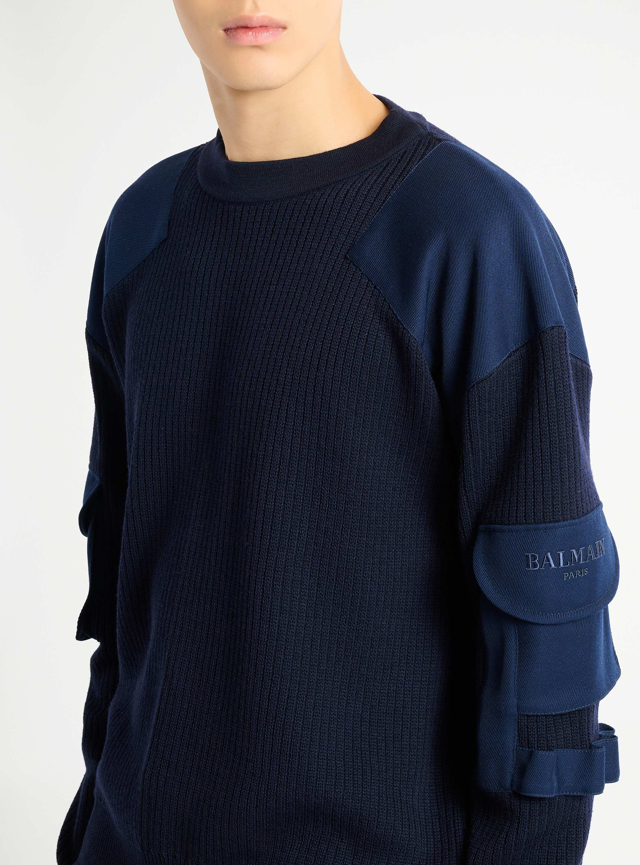 Pull Balmain Vintage Utility en laine