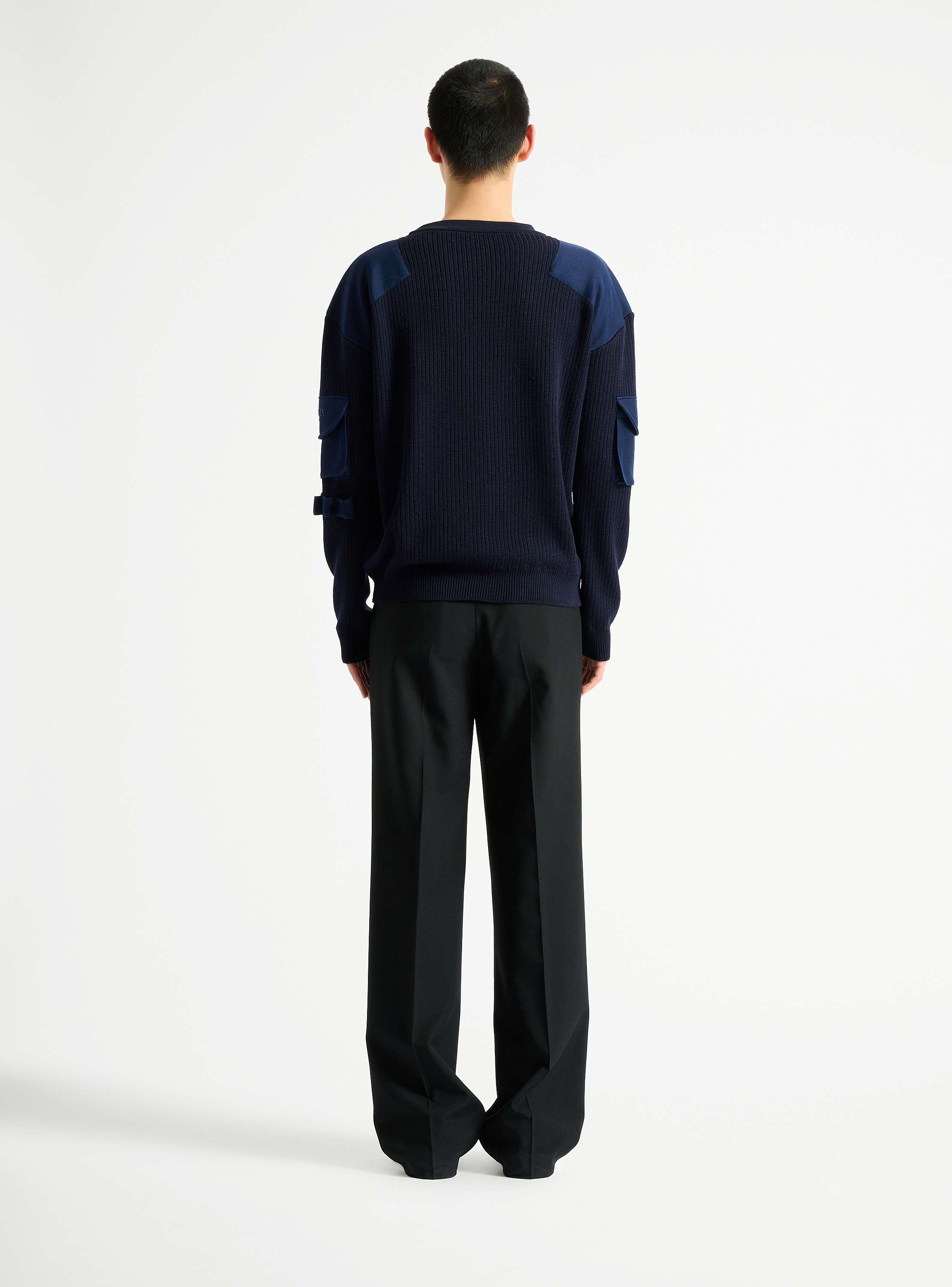 Pull Balmain Vintage Utility en laine
