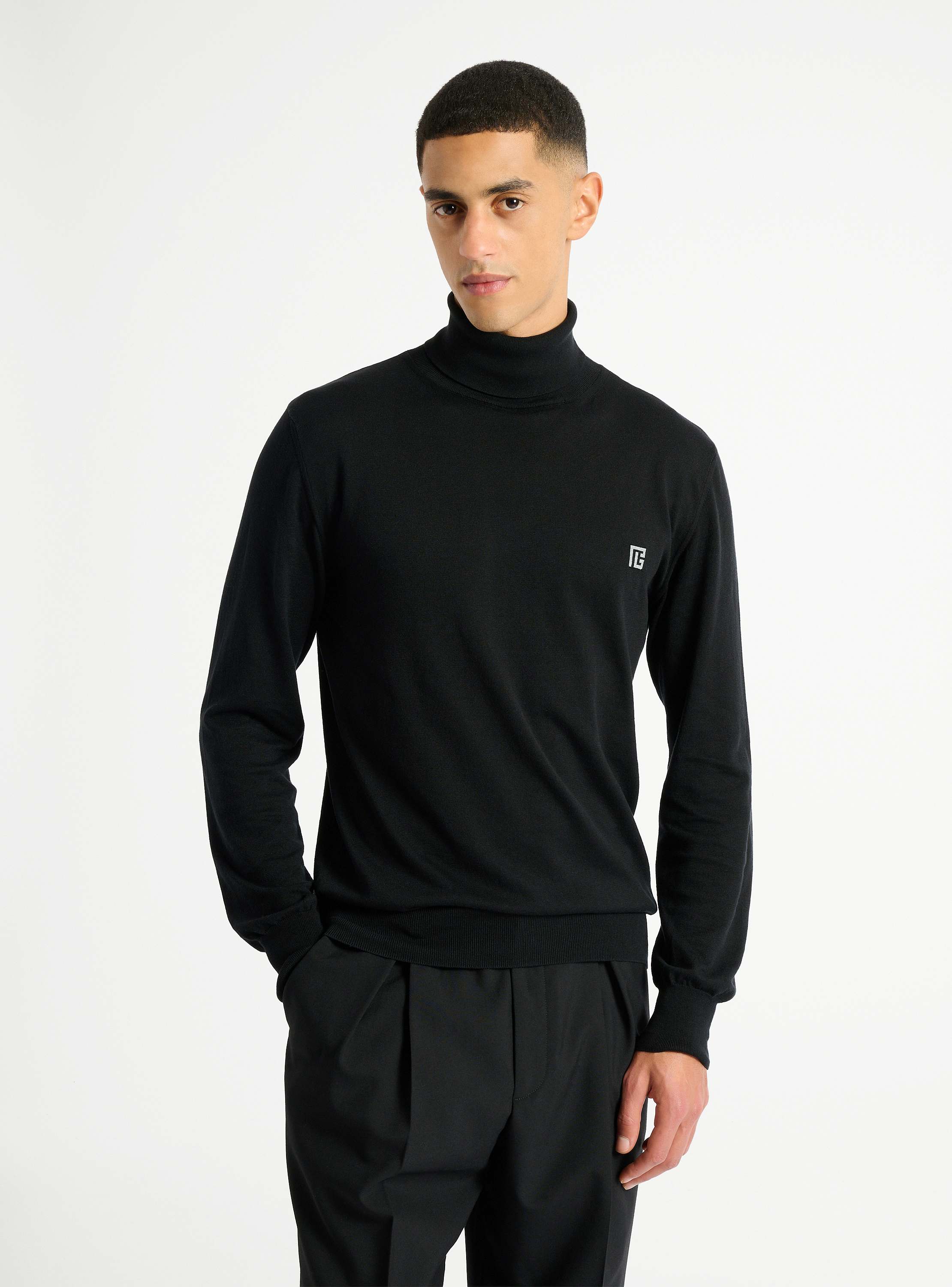 PB turtleneck jumper in cotton and silk