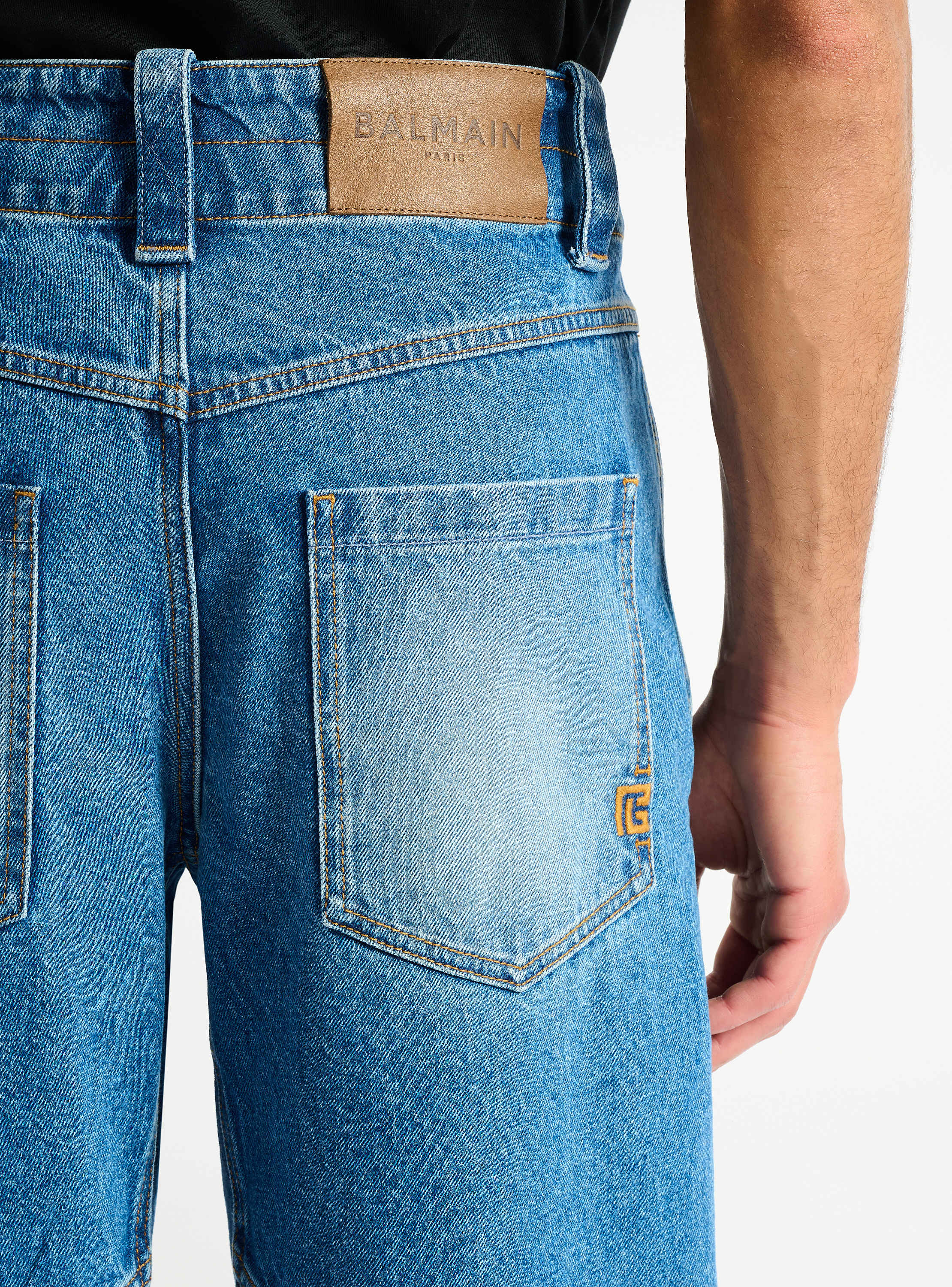 Blue denim carpenter jeans