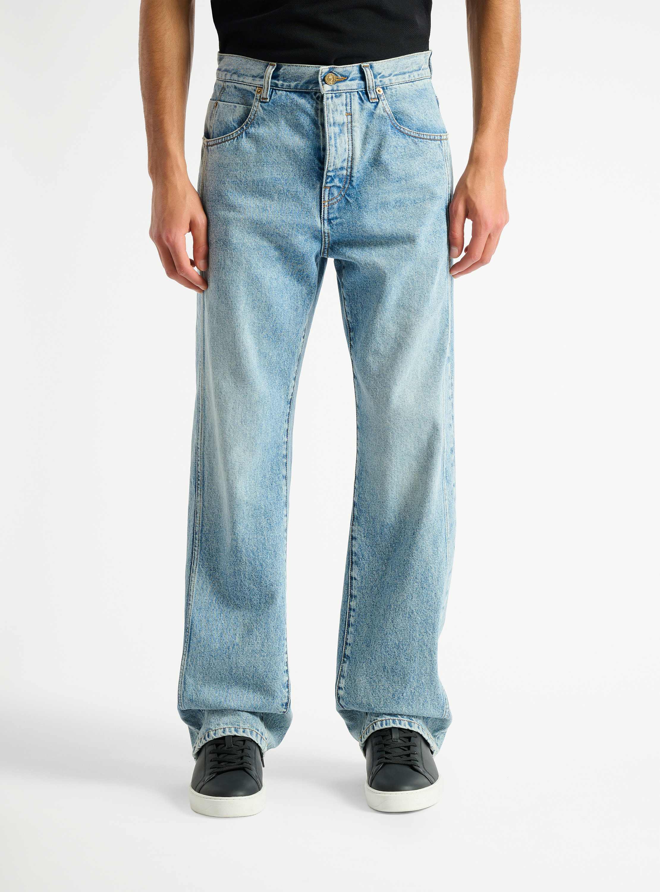 Loose-fit jeans in Light blue denim