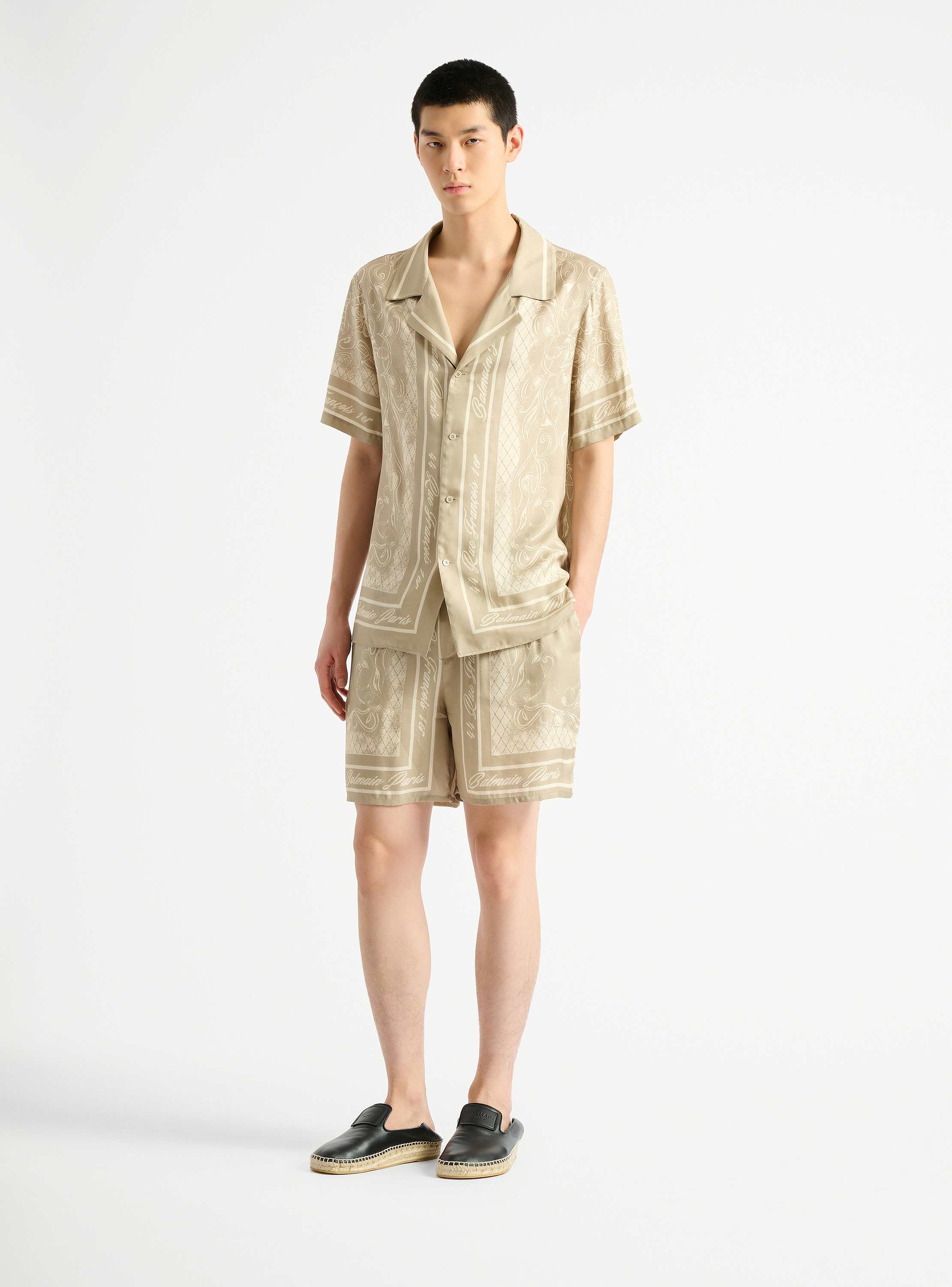 Printed Foulard pyjama shorts