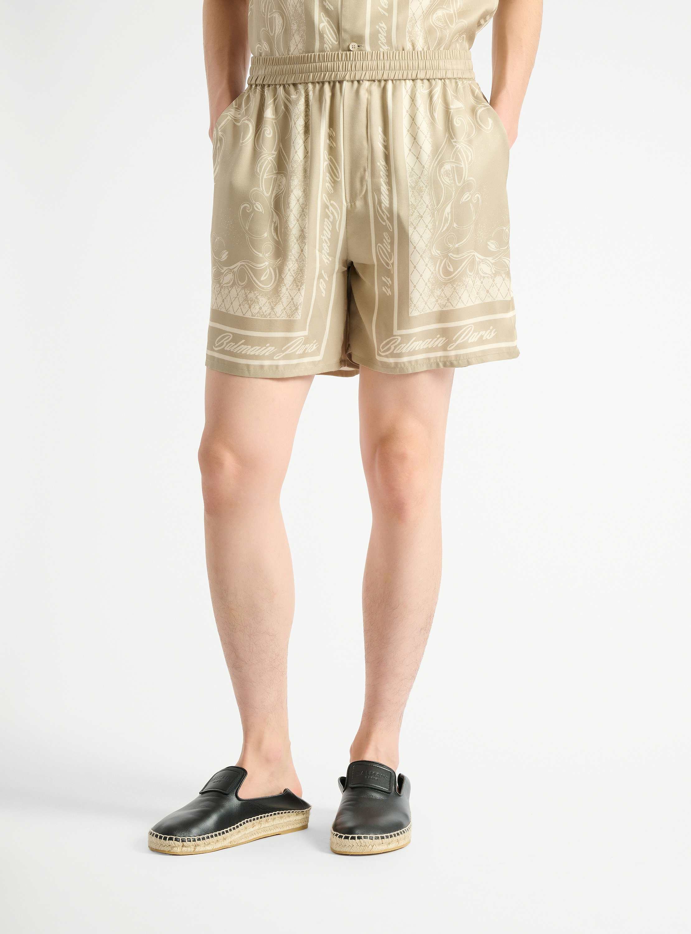Printed Foulard pyjama shorts
