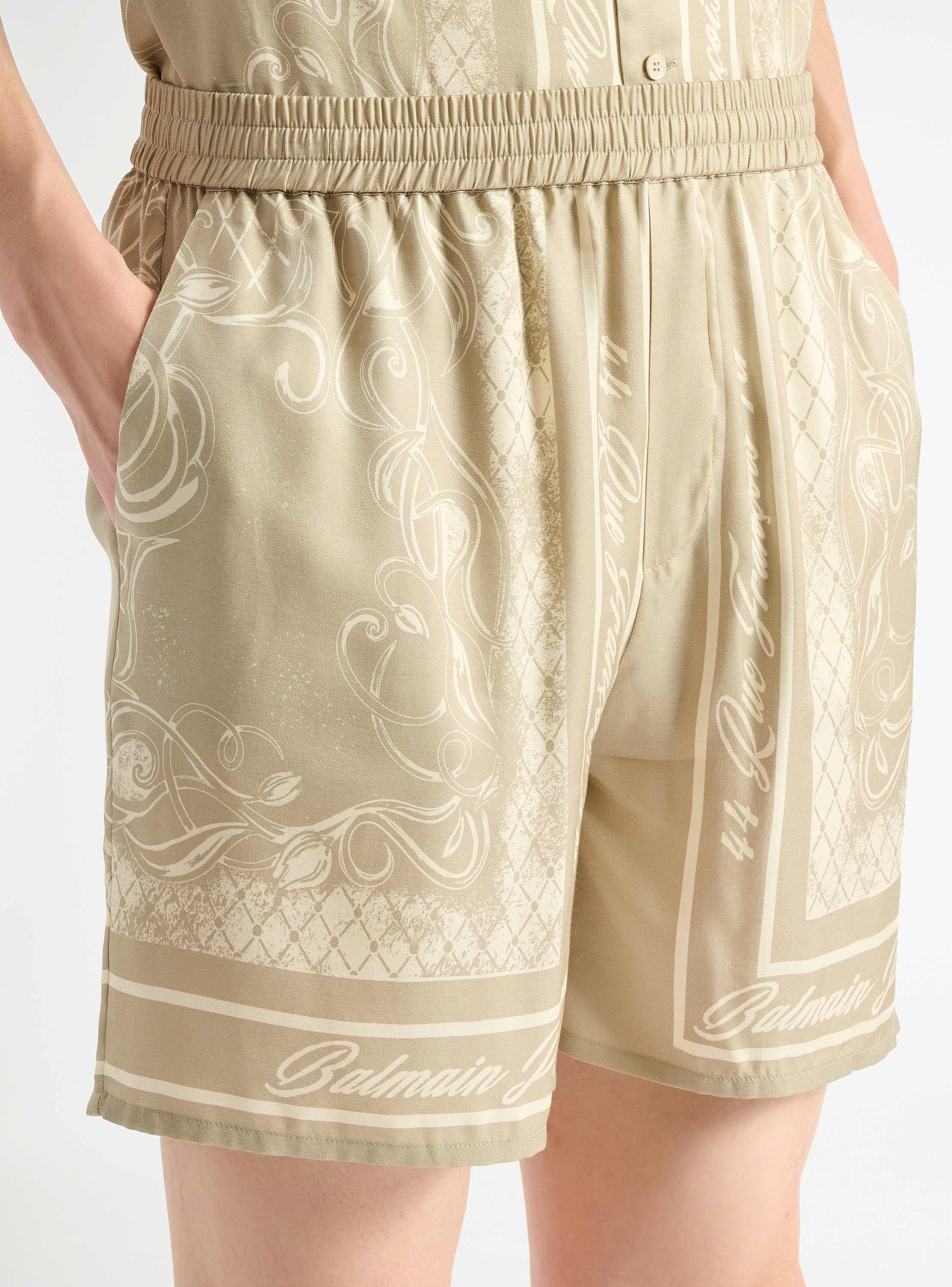 Printed Foulard pyjama shorts