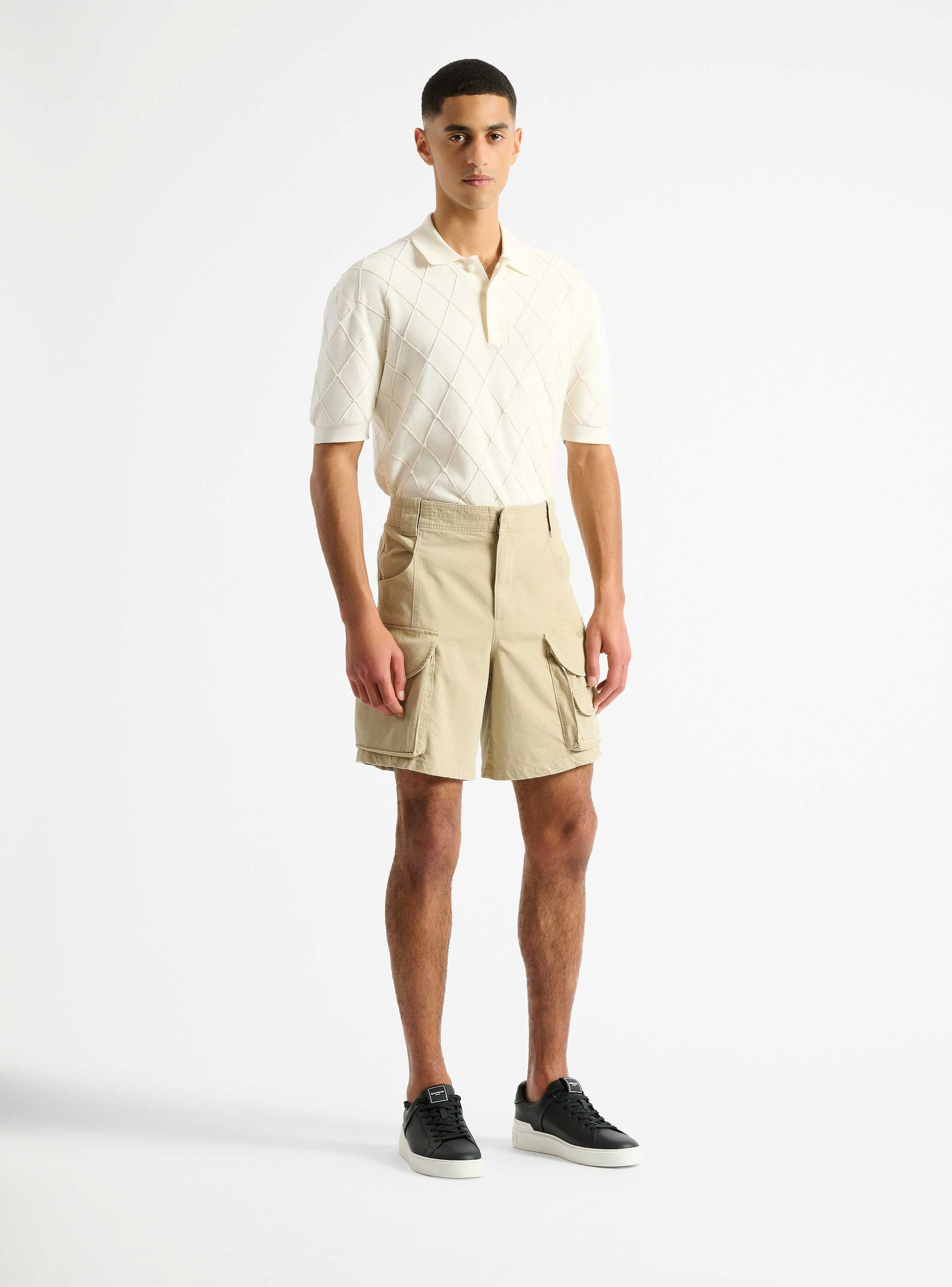 Cotton cargo Bermuda shorts