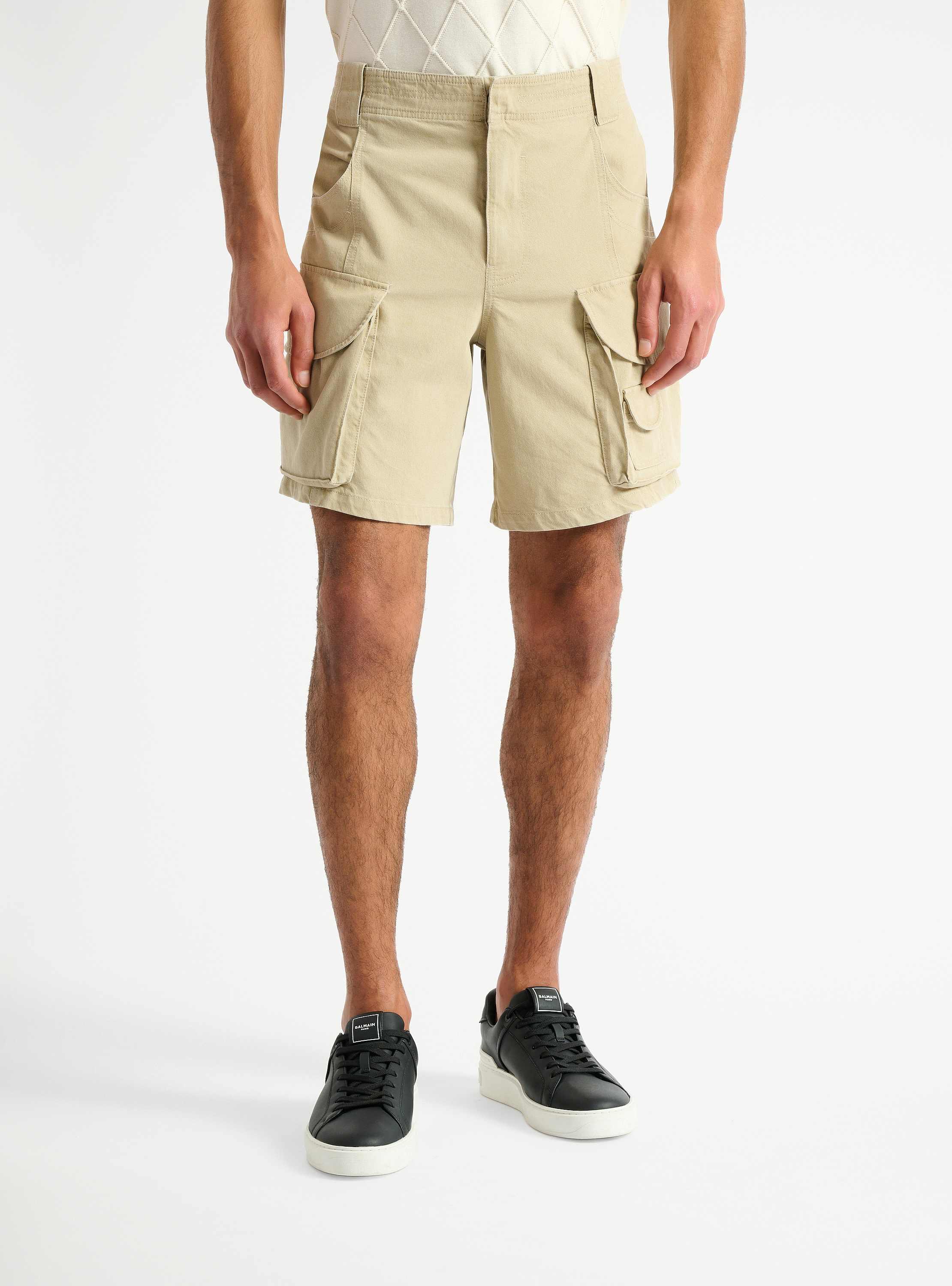 Cotton cargo Bermuda shorts
