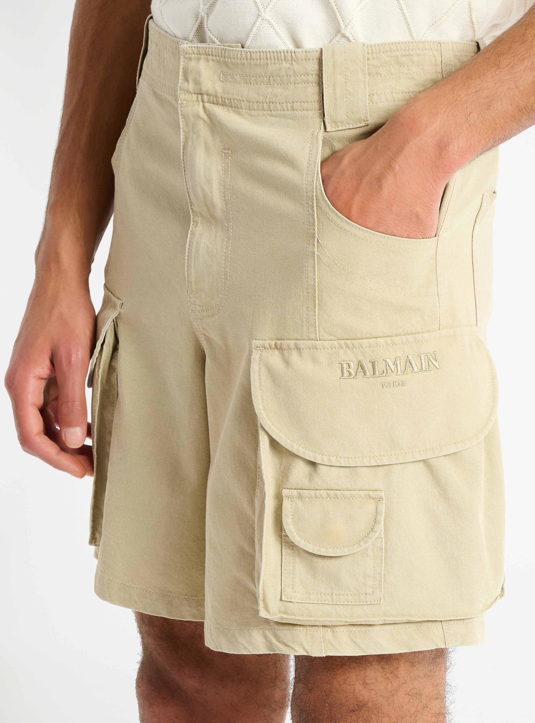 Cotton cargo Bermuda shorts