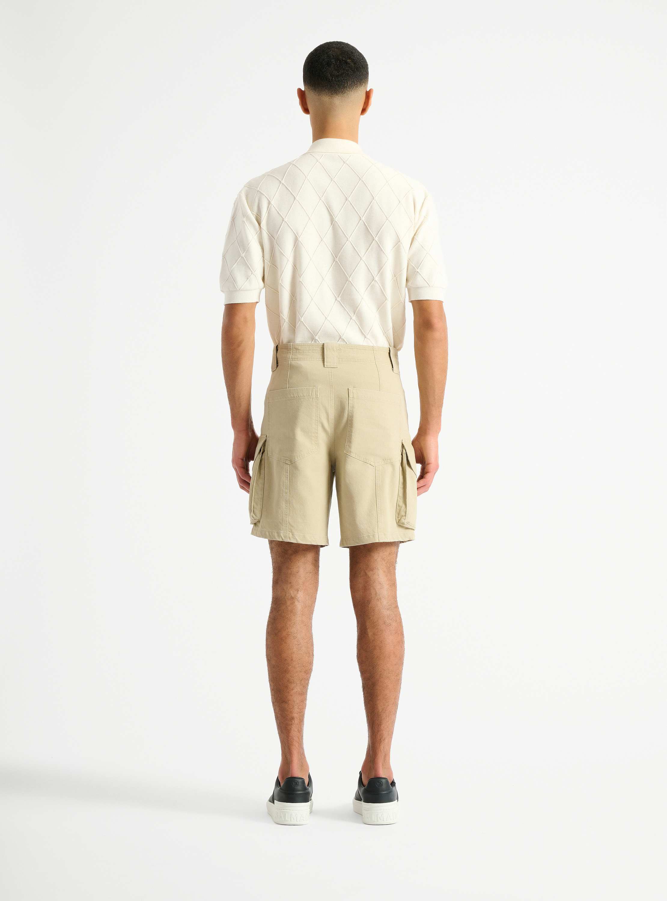 Cotton cargo Bermuda shorts