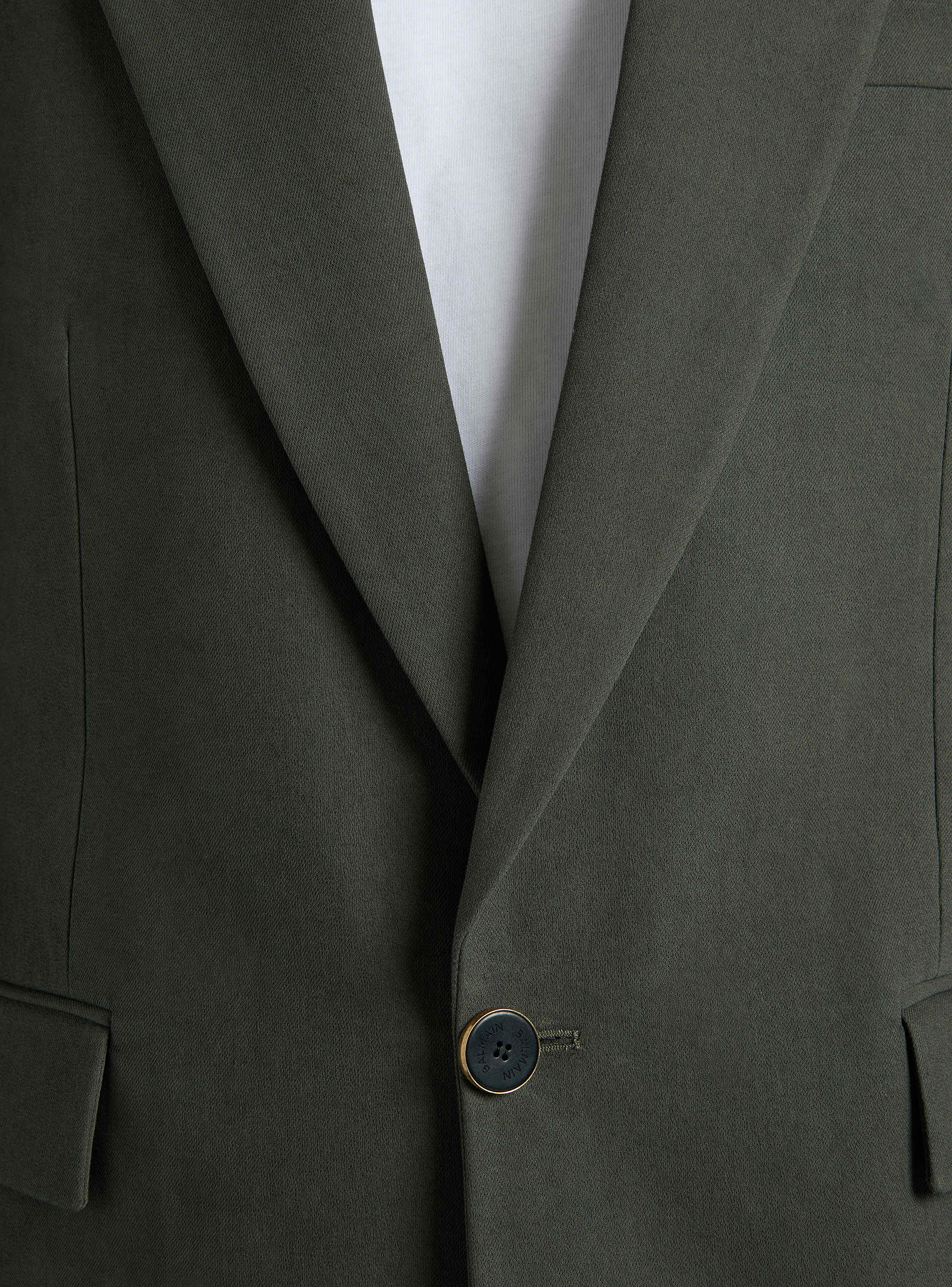 Cotton twill 1-button jacket