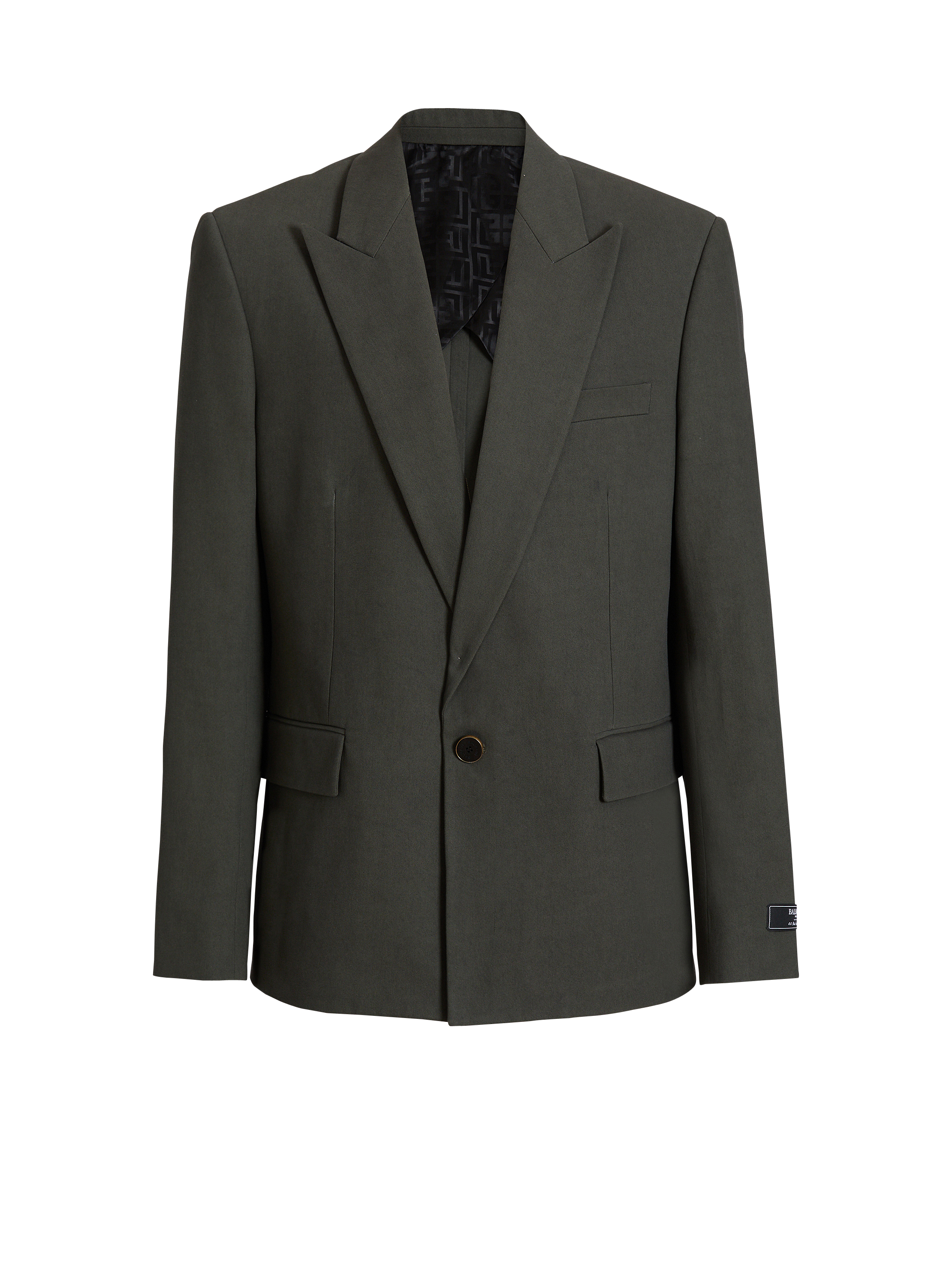 Cotton twill 1-button jacket
