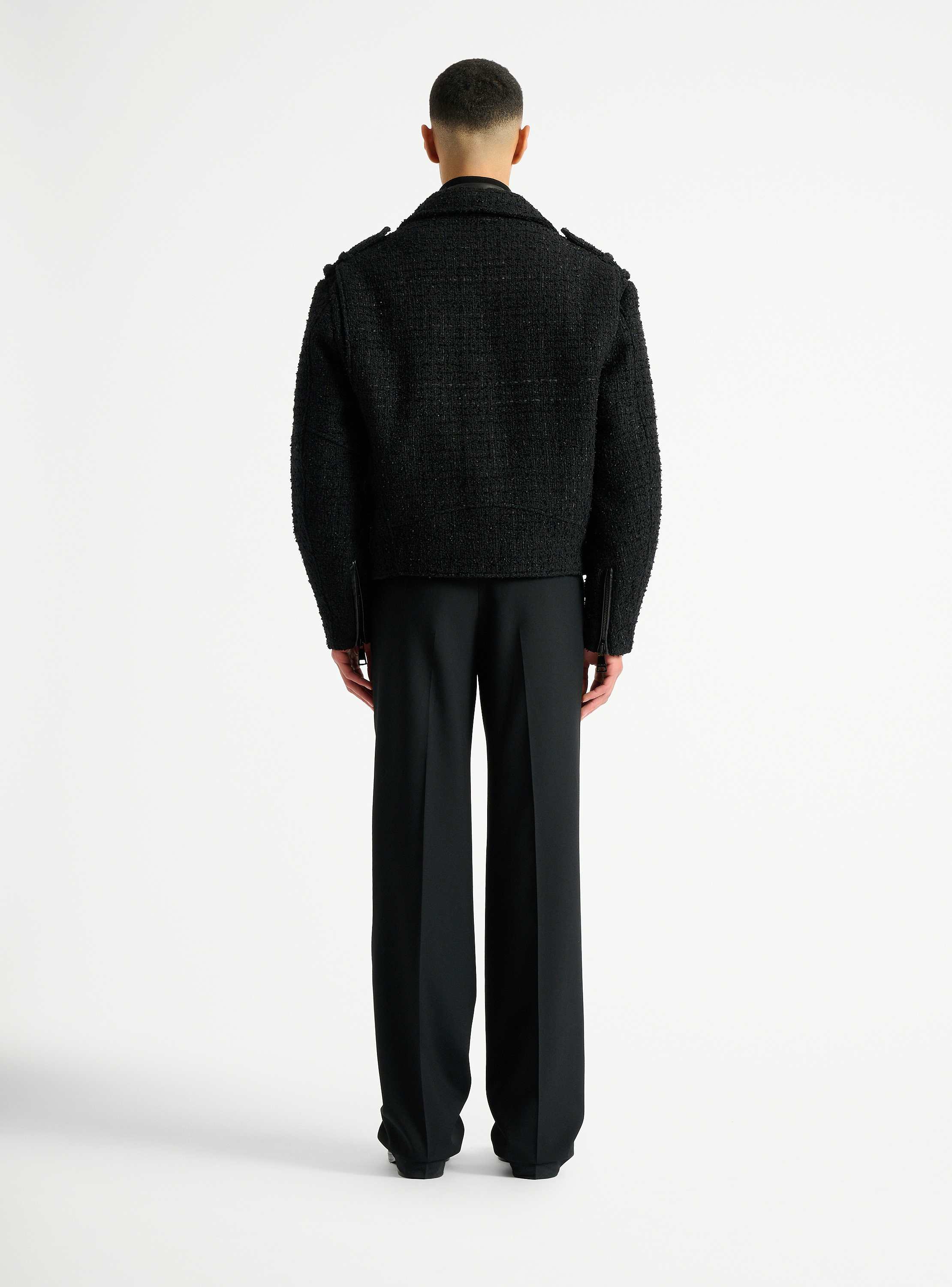 Tweed biker jacket