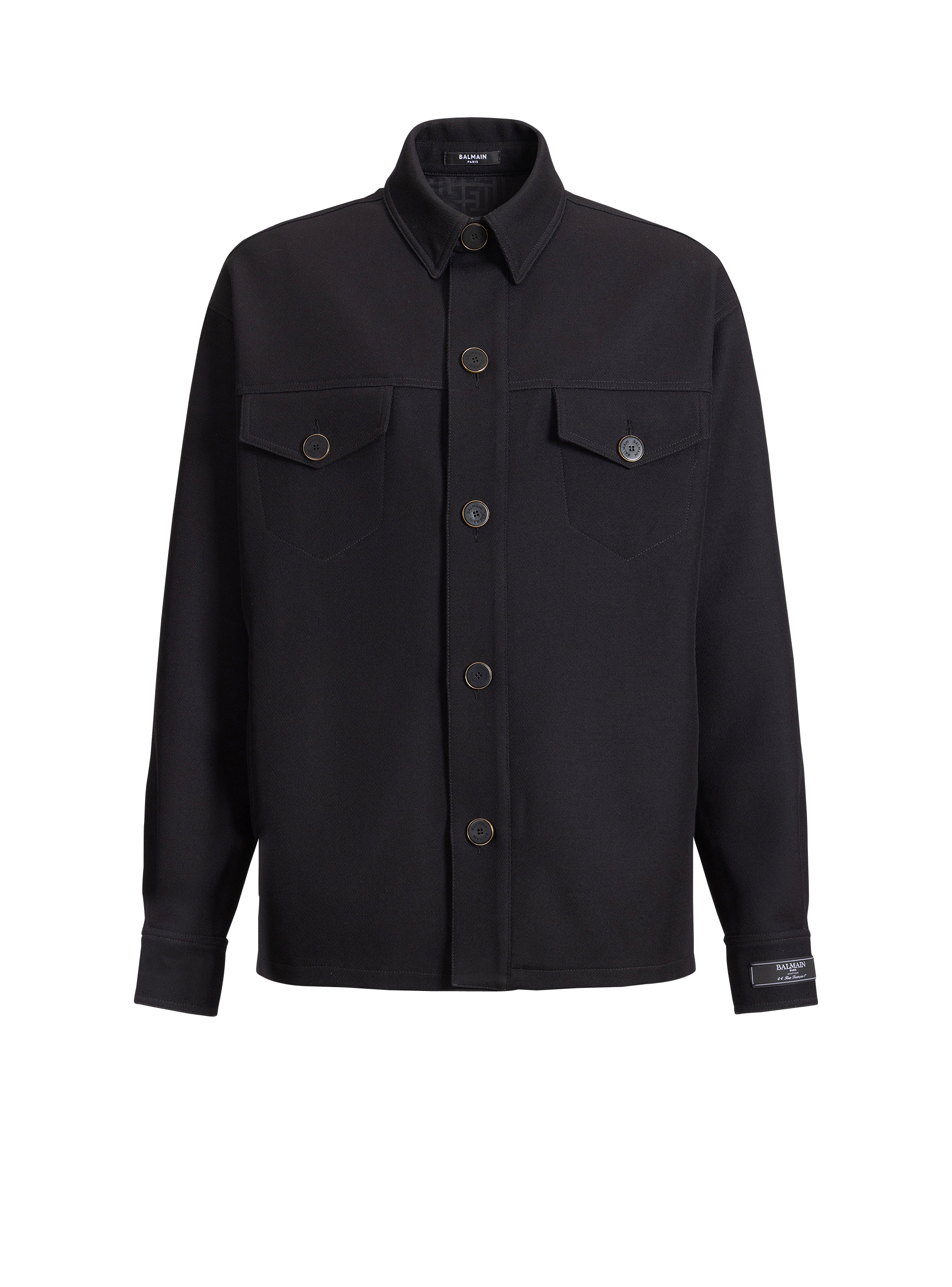 Wool twill overshirt