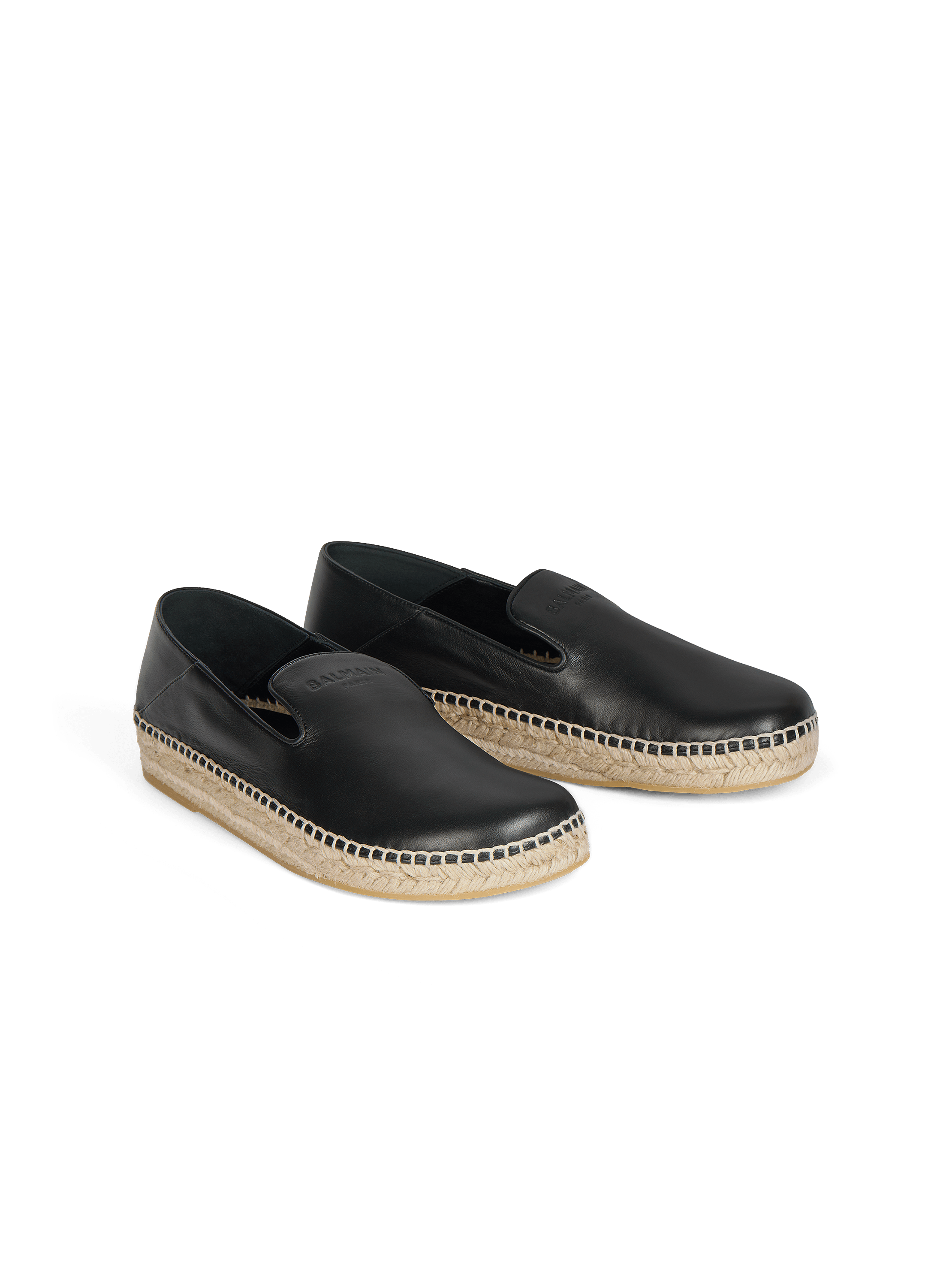 Smooth leather espadrilles