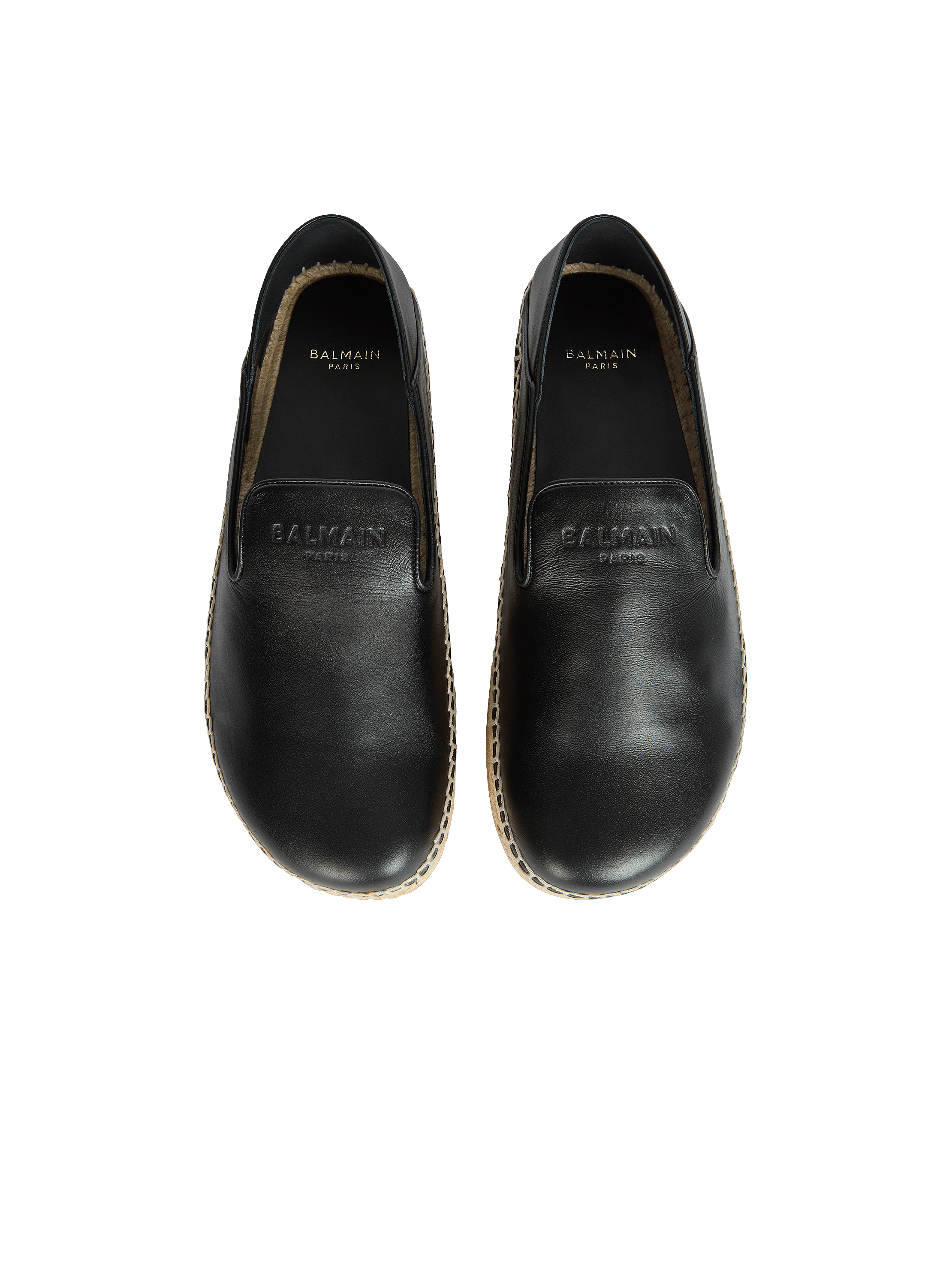 Smooth leather espadrilles
