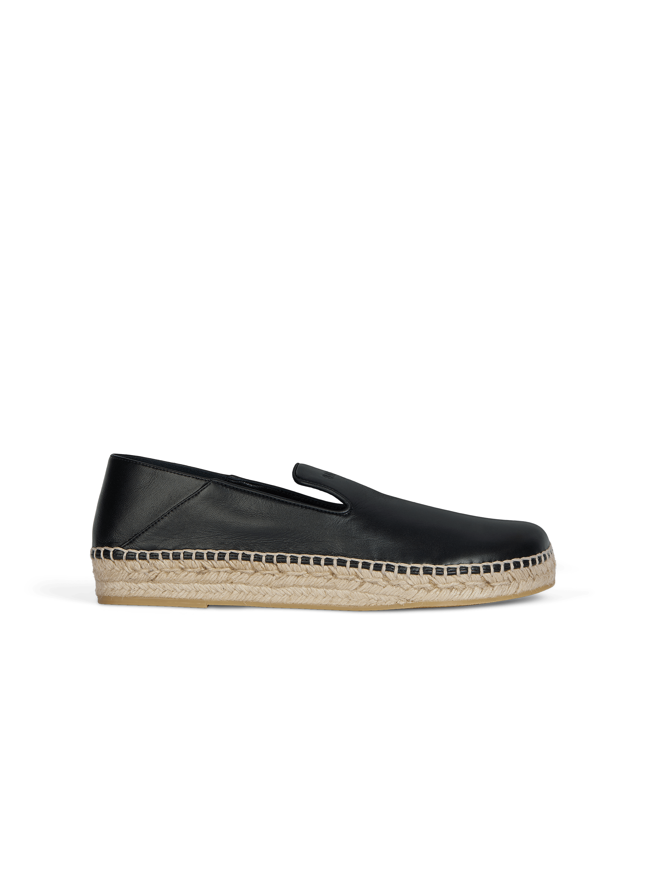 Smooth leather espadrilles