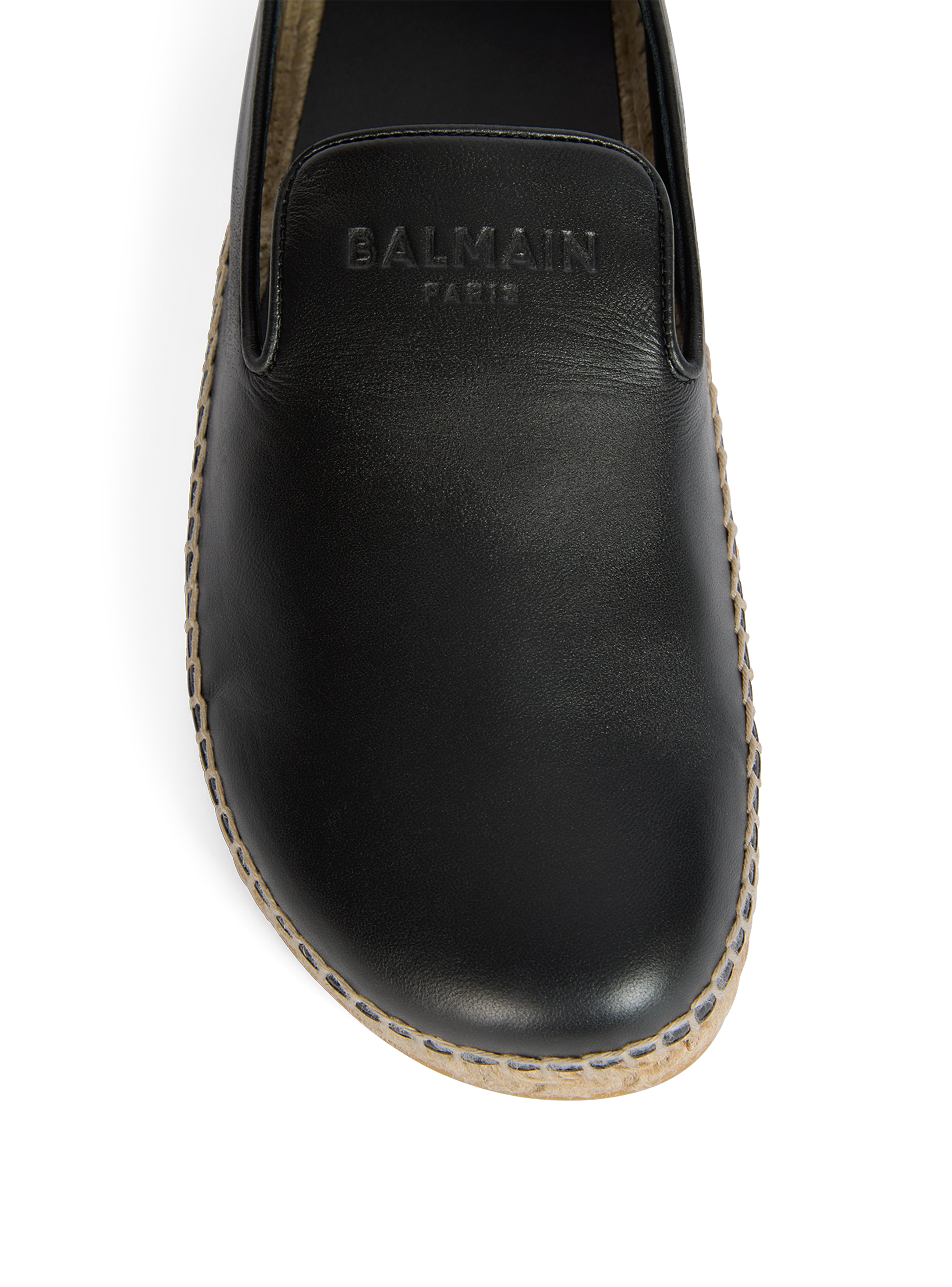Smooth leather espadrilles