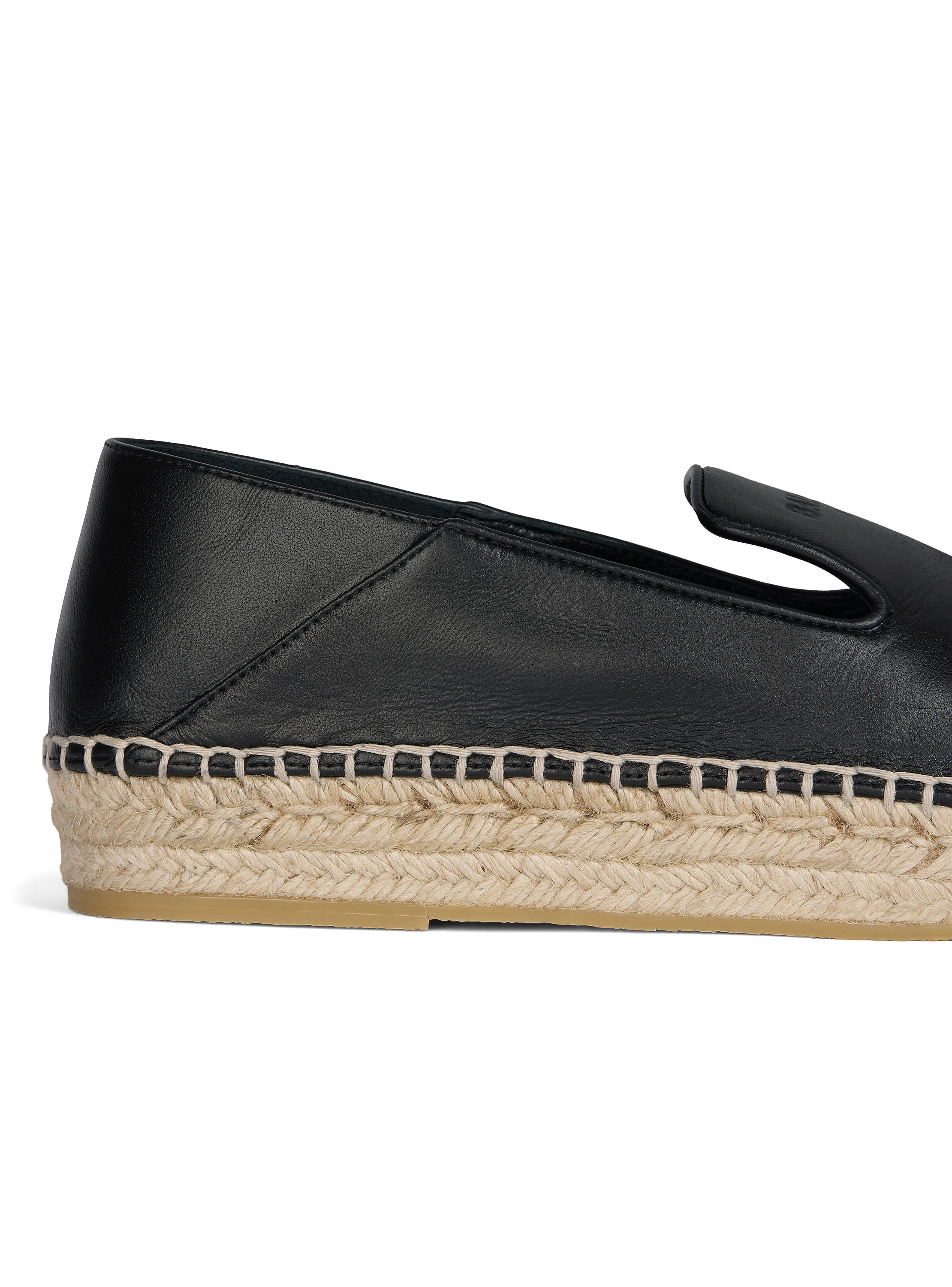 Smooth leather espadrilles