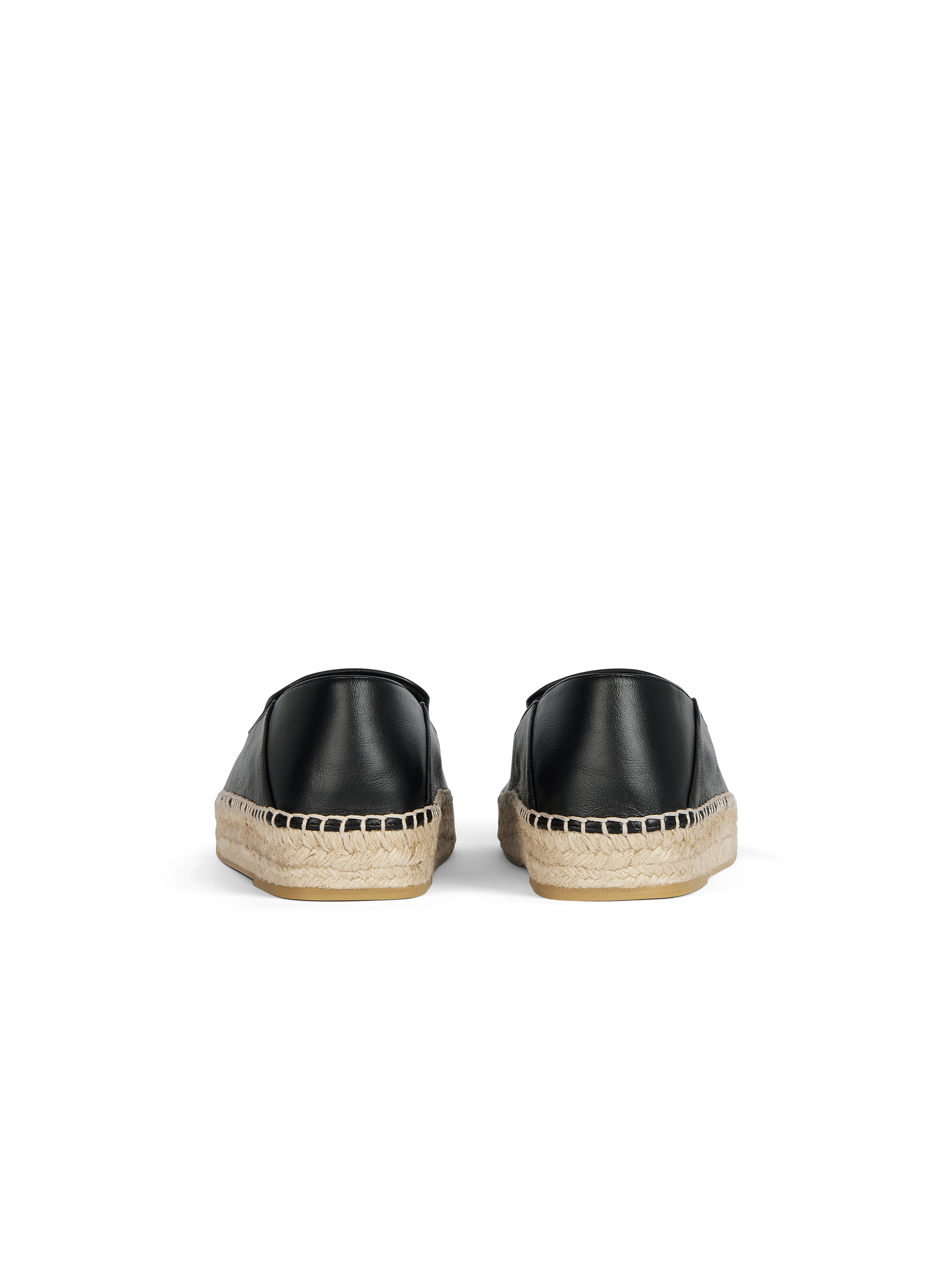Smooth leather espadrilles