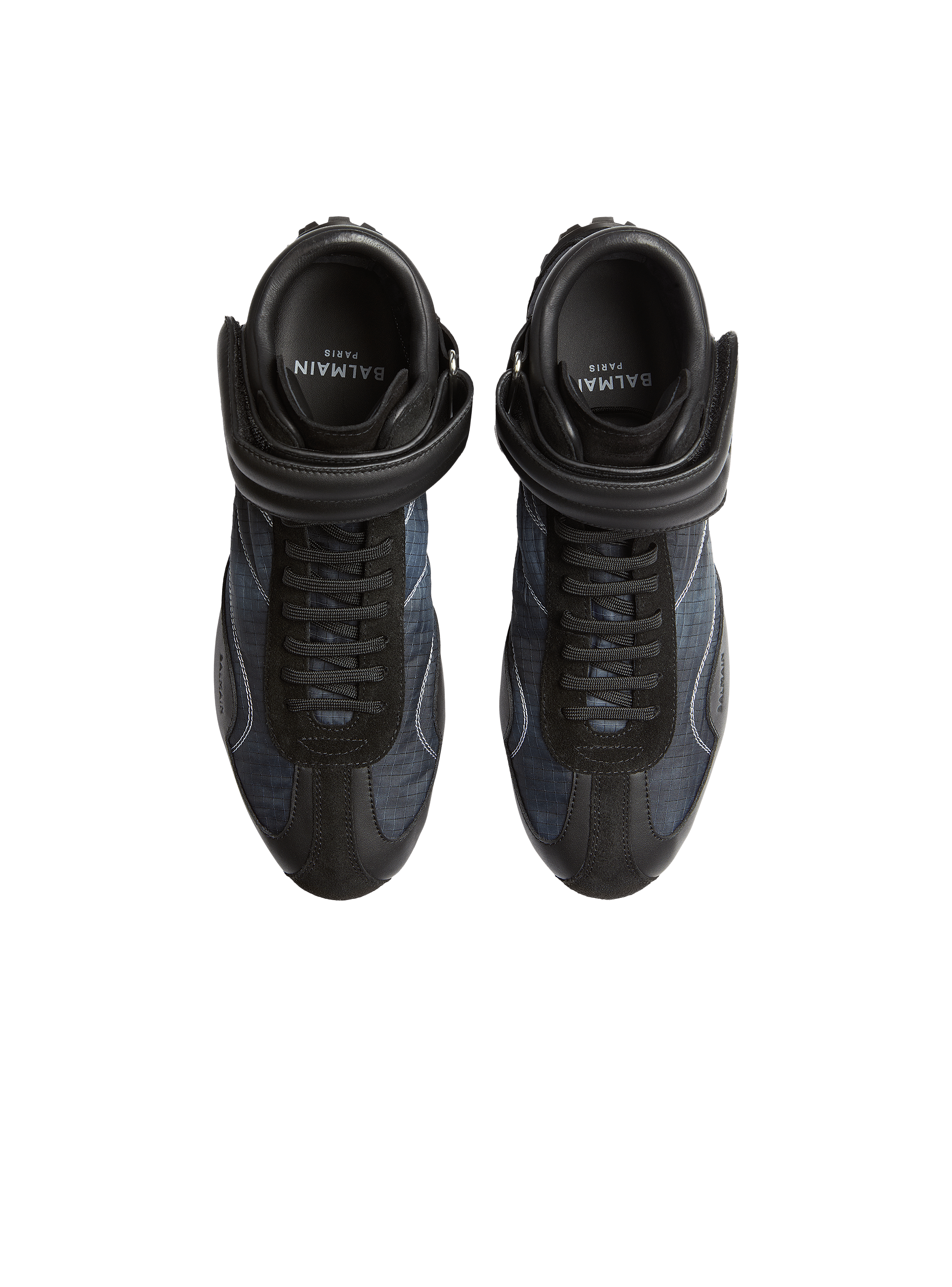 Racing Mid-Top Sneakers aus Nylon und Leder