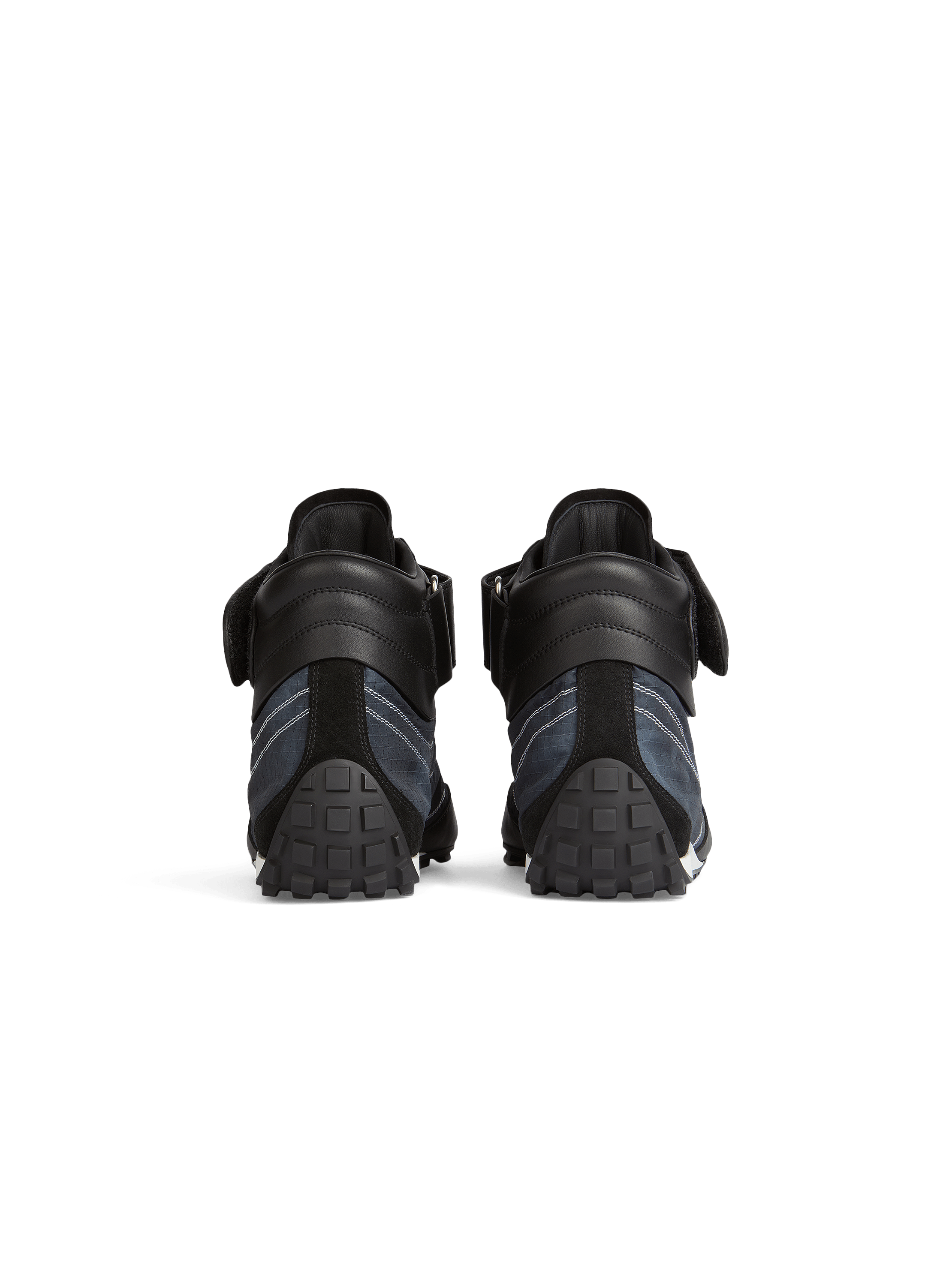 Racing Mid-Top Sneakers aus Nylon und Leder