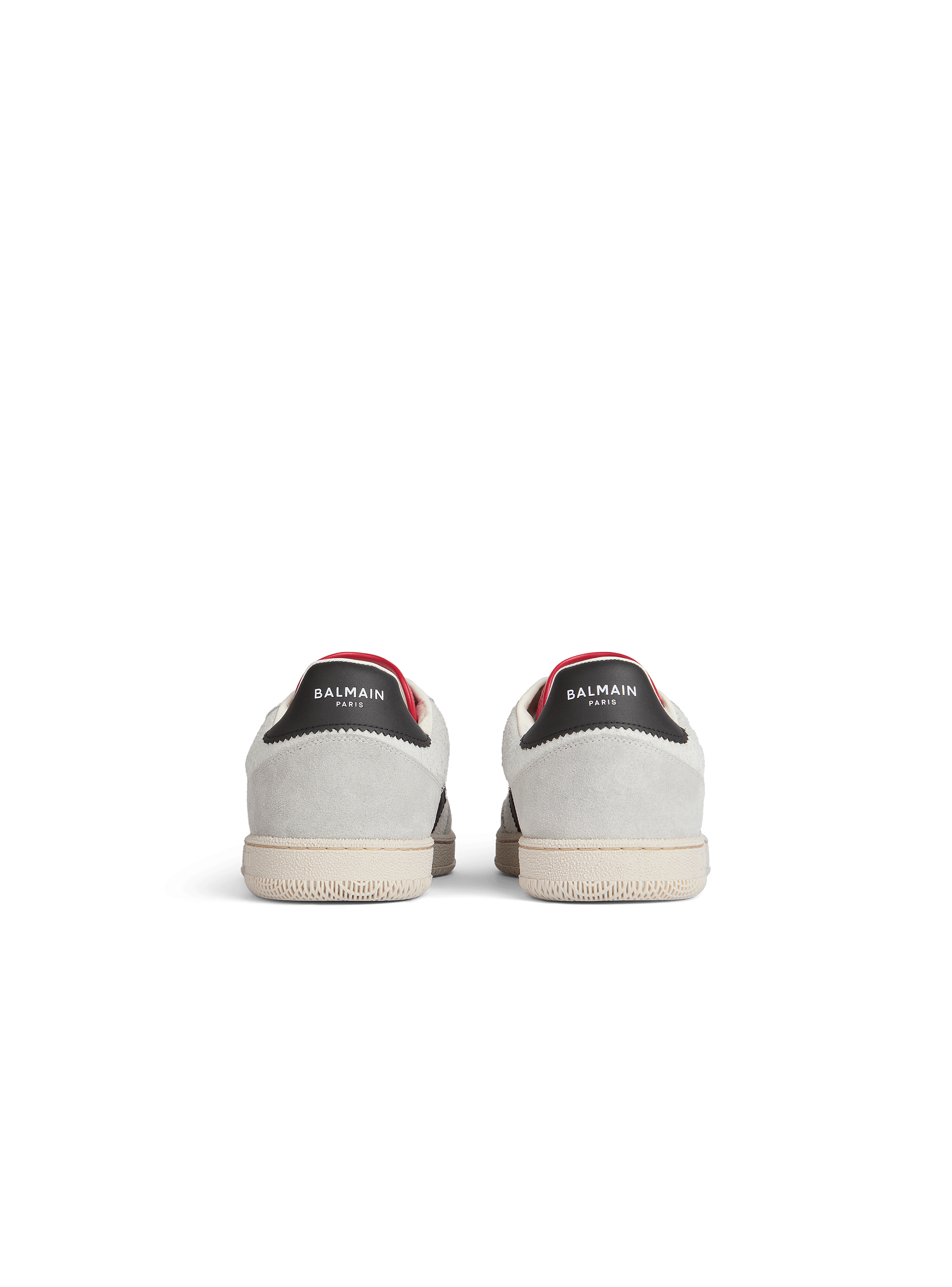 Sneakers Balmain Swan in pelle scamosciata e liscia