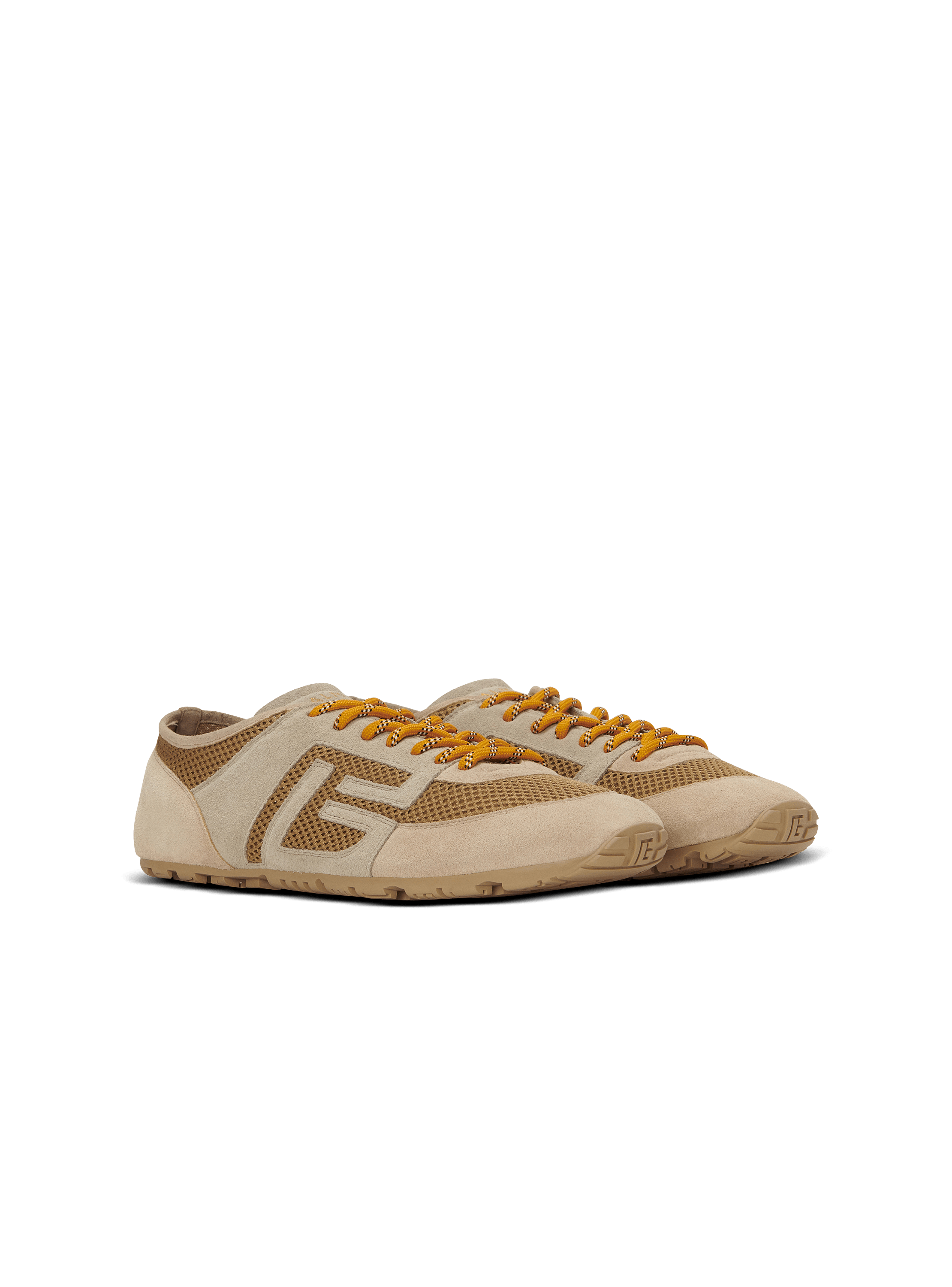 Racer 45 Sneakers aus Mesh und Wildleder