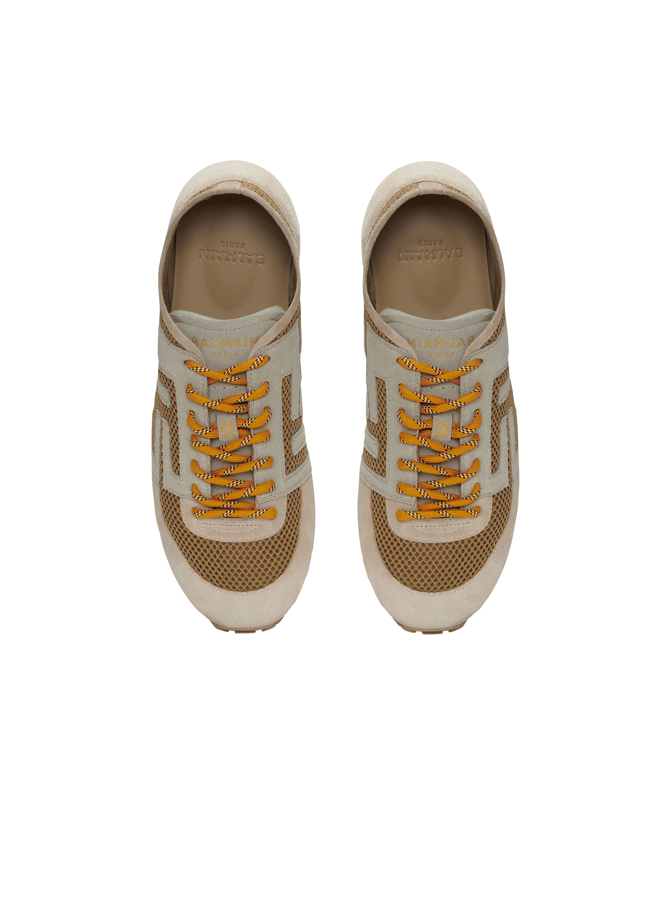 Racer 45 Sneakers aus Mesh und Wildleder