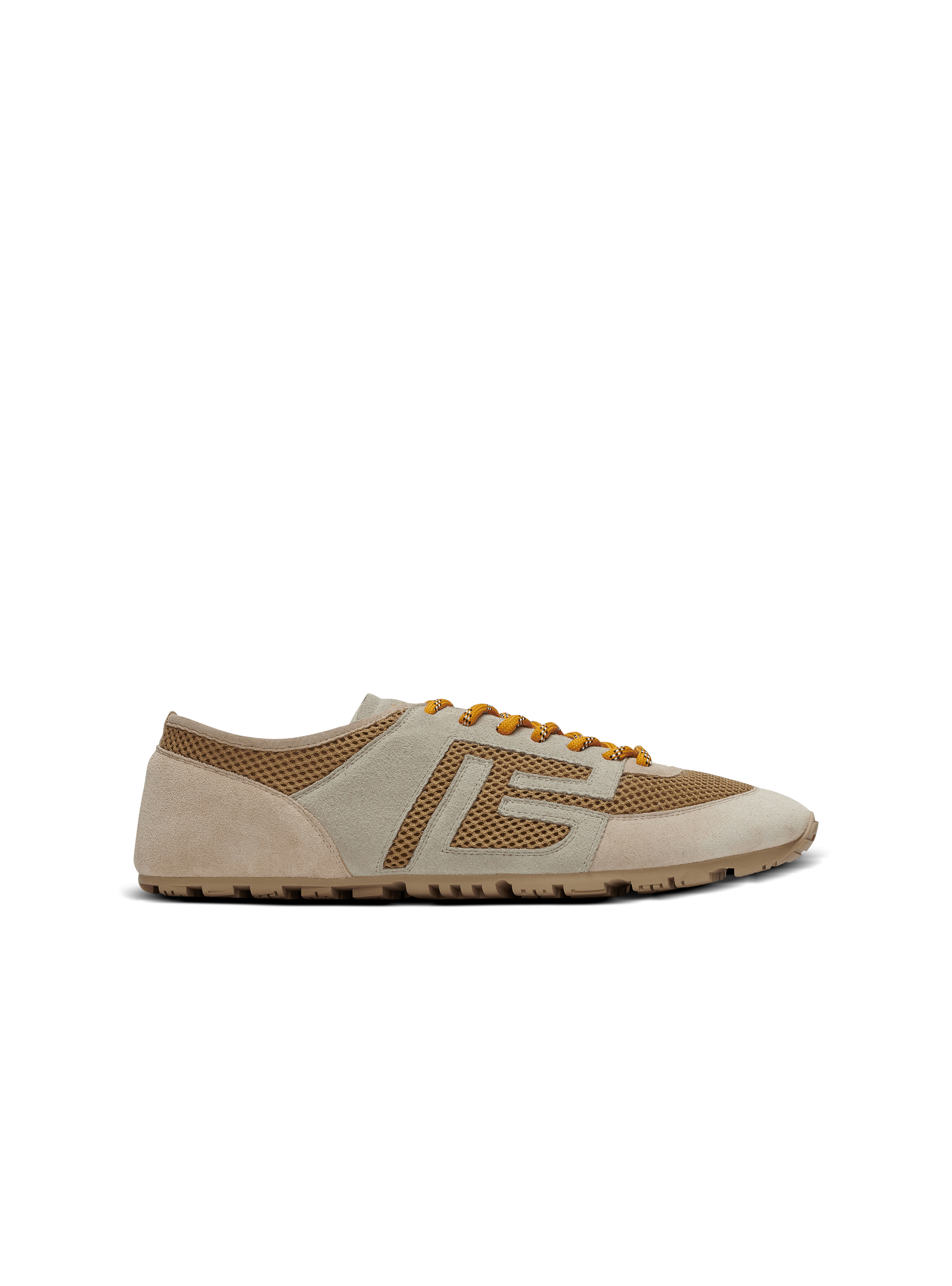 Racer 45 Sneakers aus Mesh und Wildleder