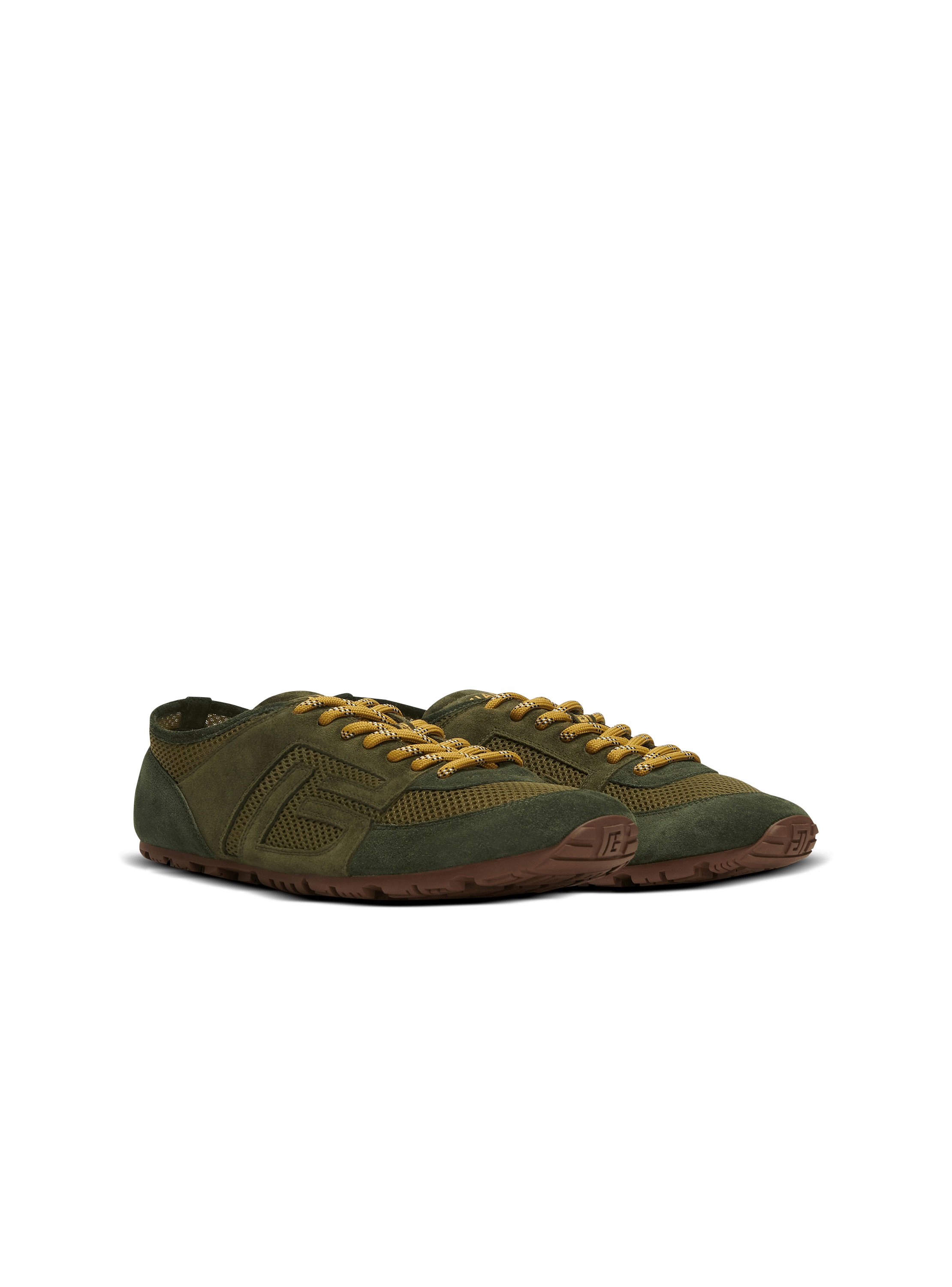 Racer 45 Sneakers aus Mesh und Wildleder