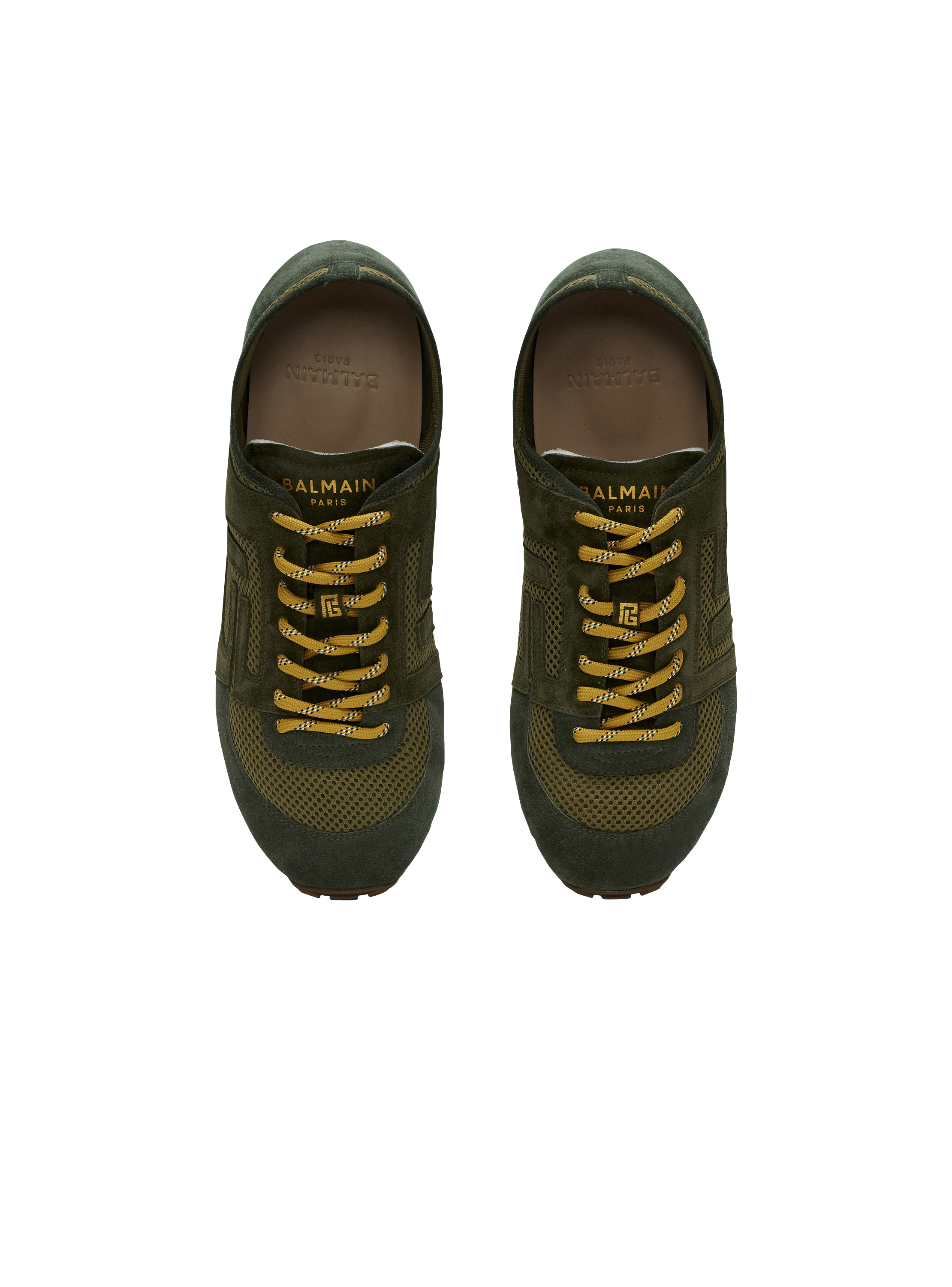 Racer 45 Sneakers aus Mesh und Wildleder