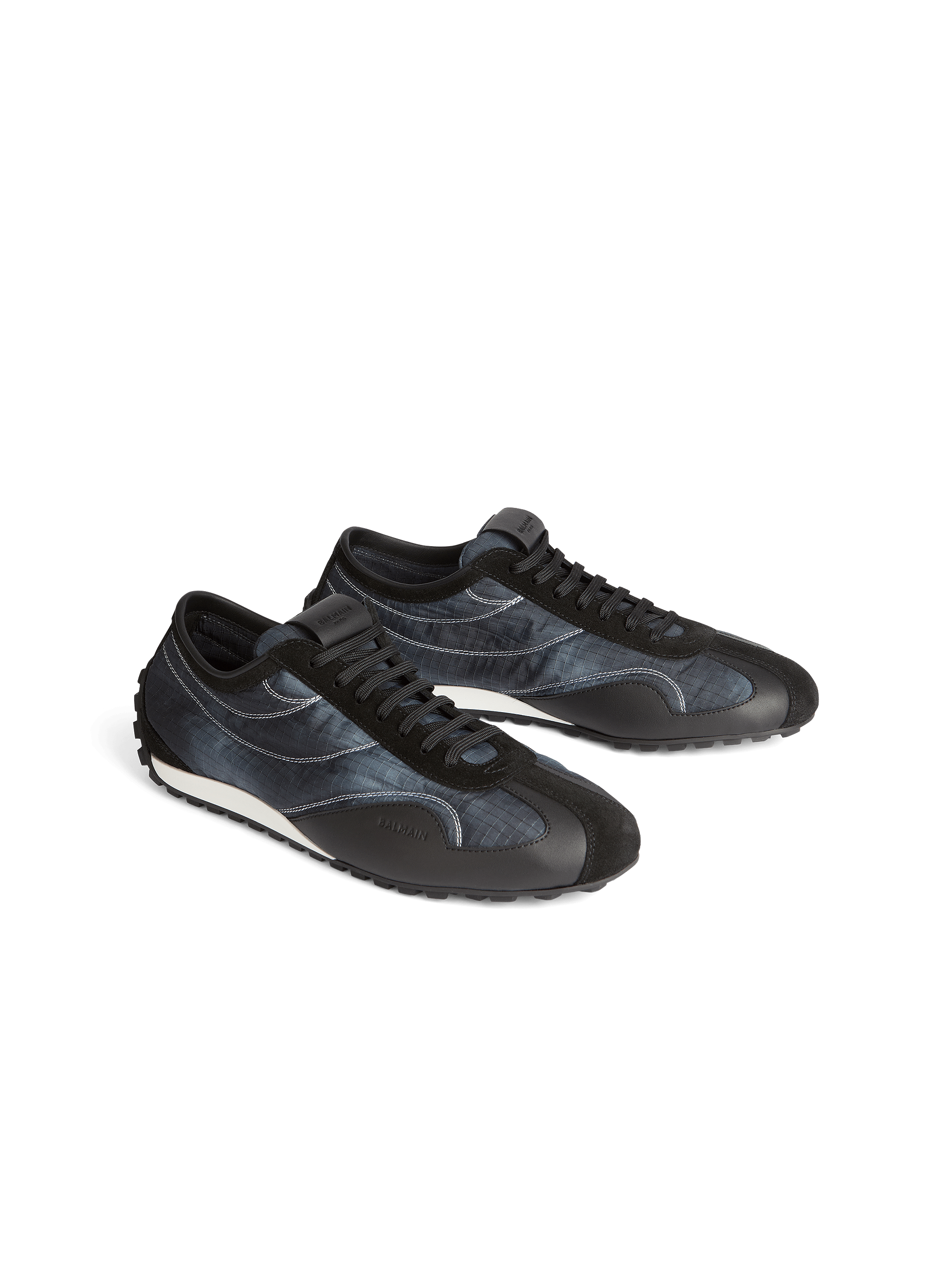 Racing Low Sneakers aus Nylon und Leder