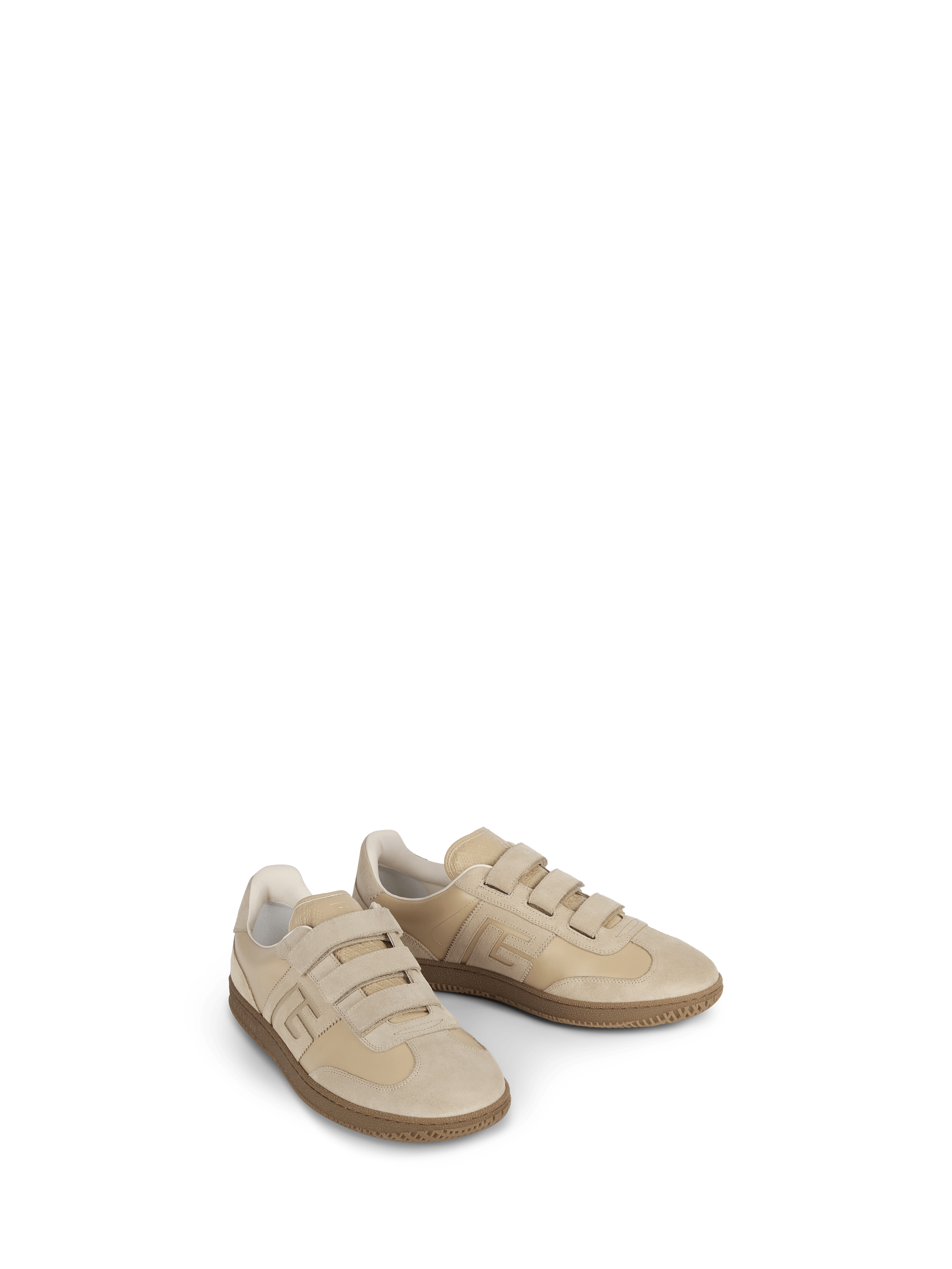 Balmain Swan trainers in smooth leather and suede