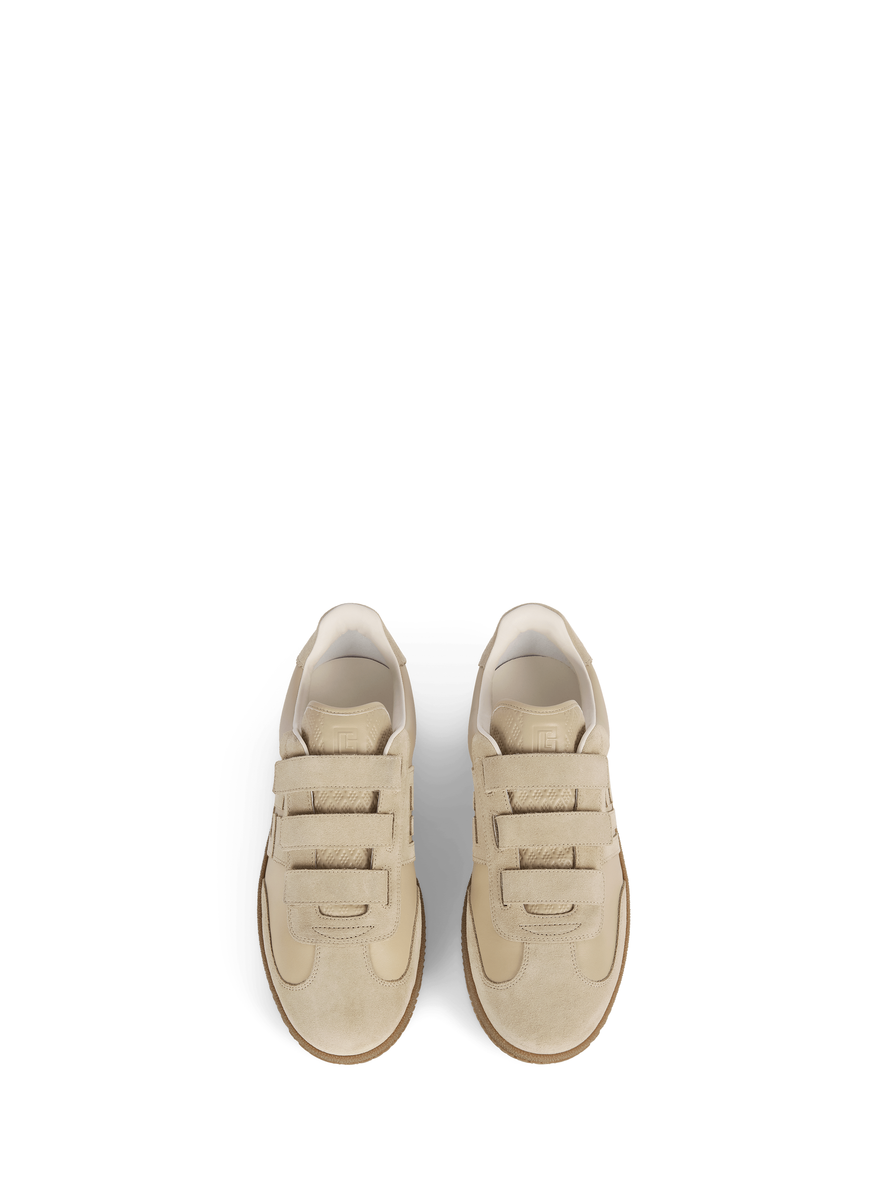 Balmain Swan trainers in smooth leather and suede