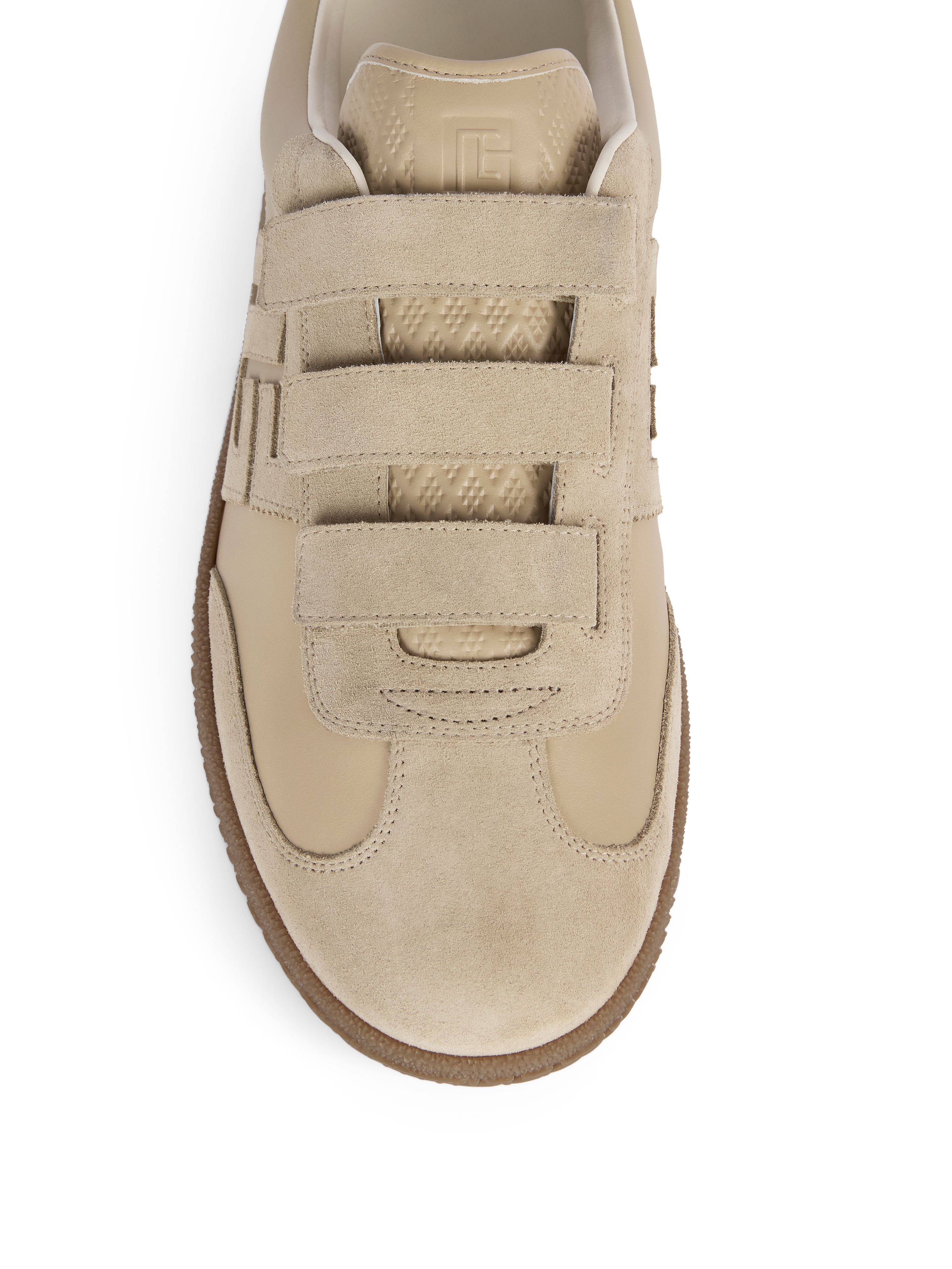 Balmain Swan trainers in smooth leather and suede