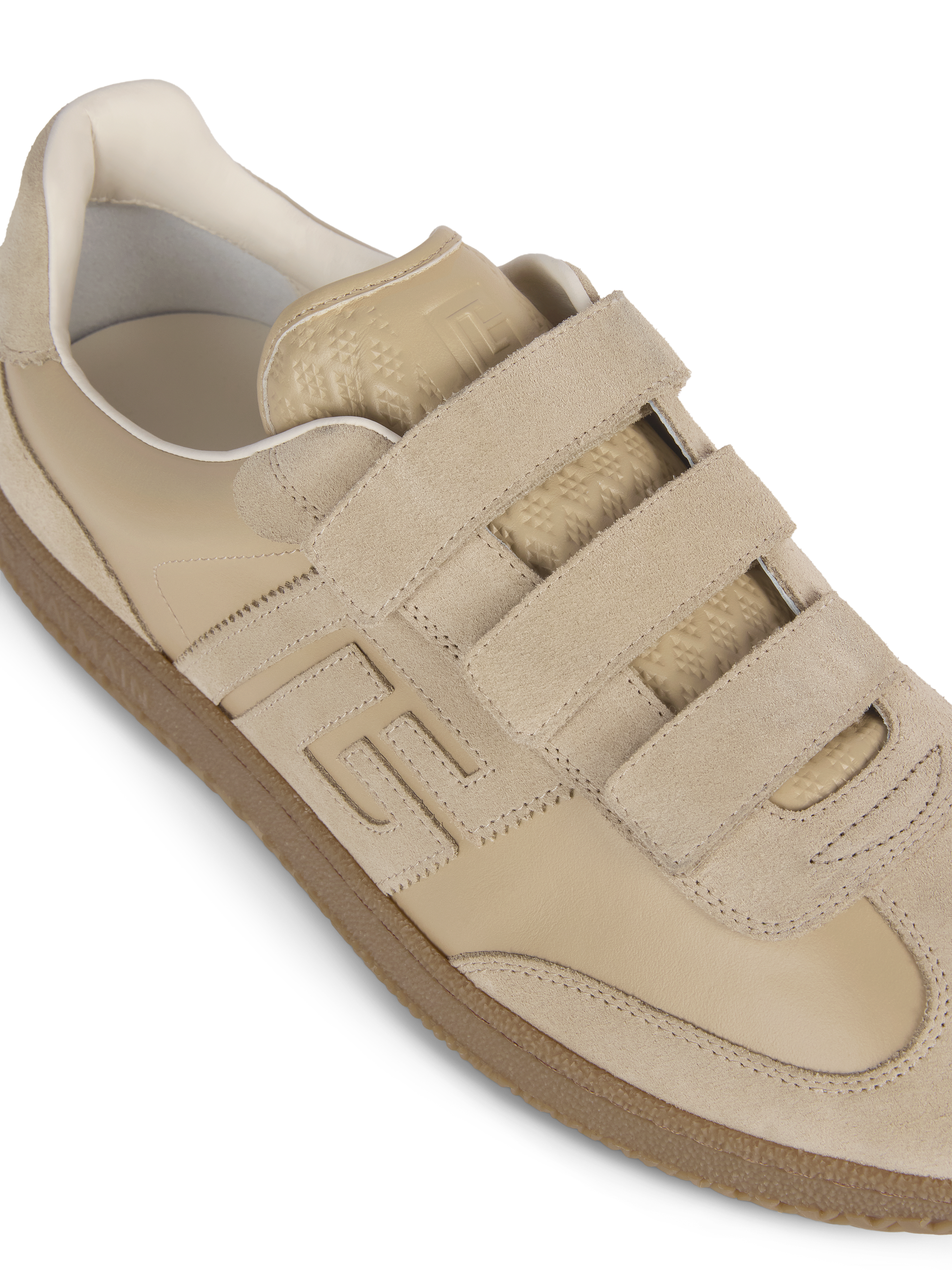 Balmain Swan trainers in smooth leather and suede