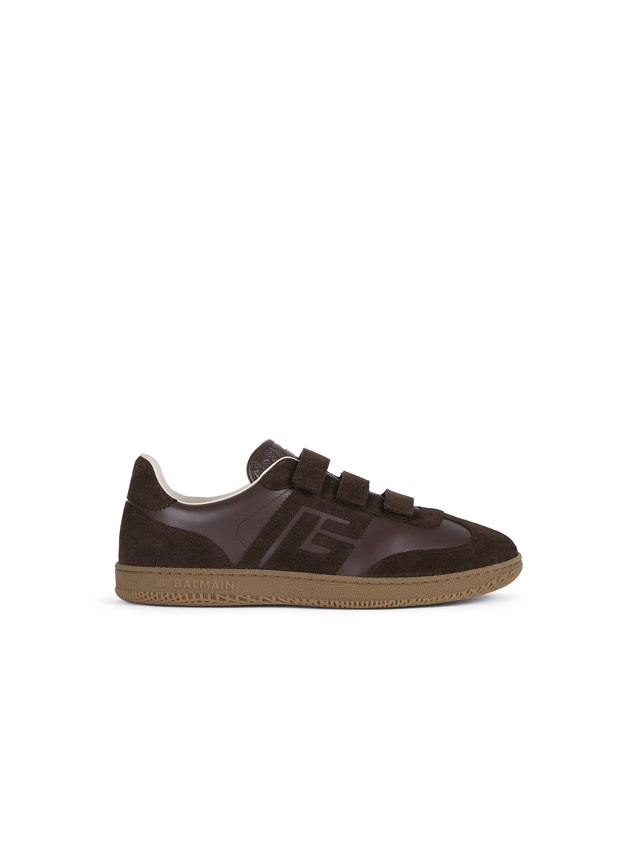 Balmain Swan trainers in smooth leather and suede