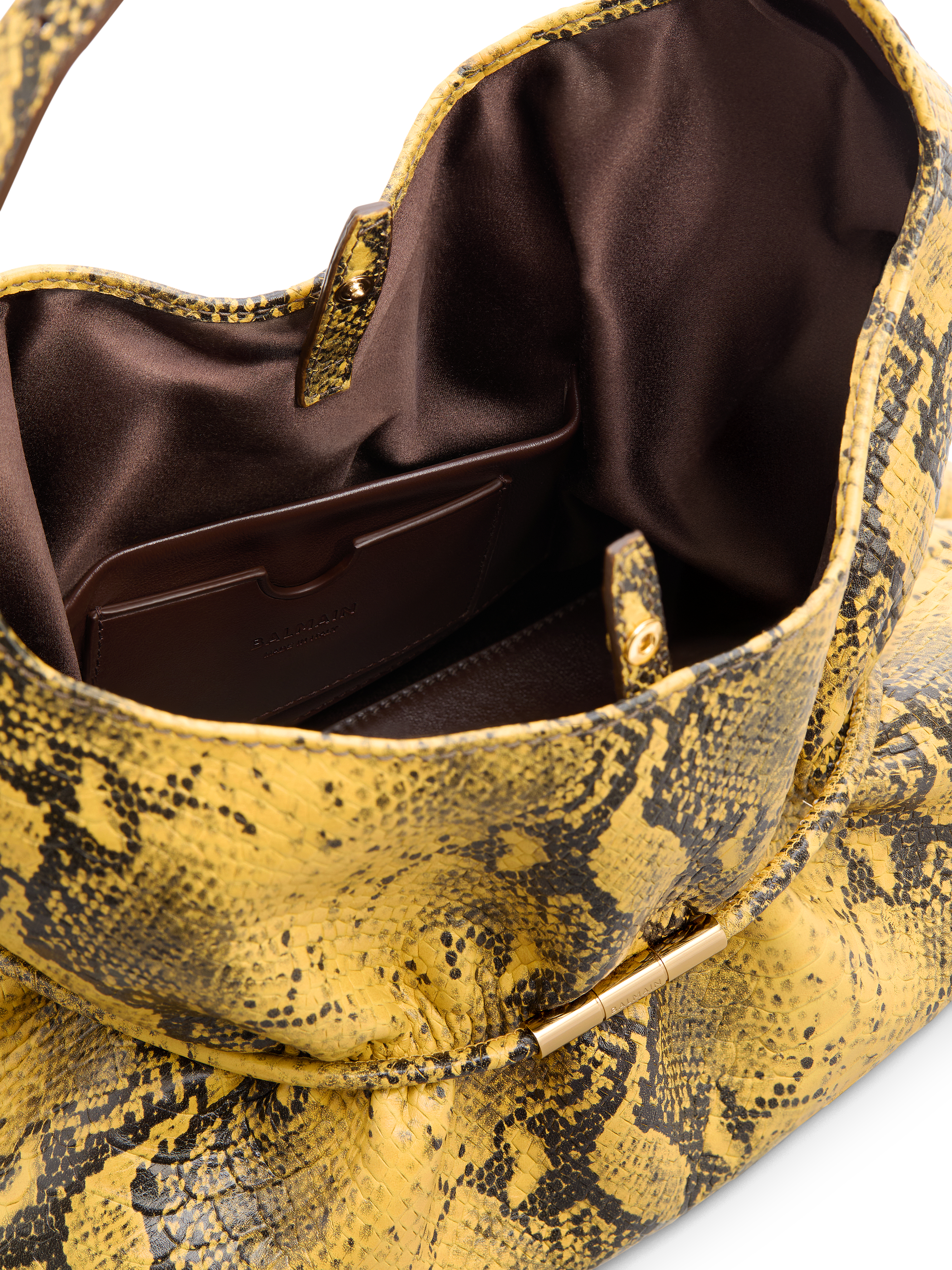 SPHYNX medium bag in python-effect leather