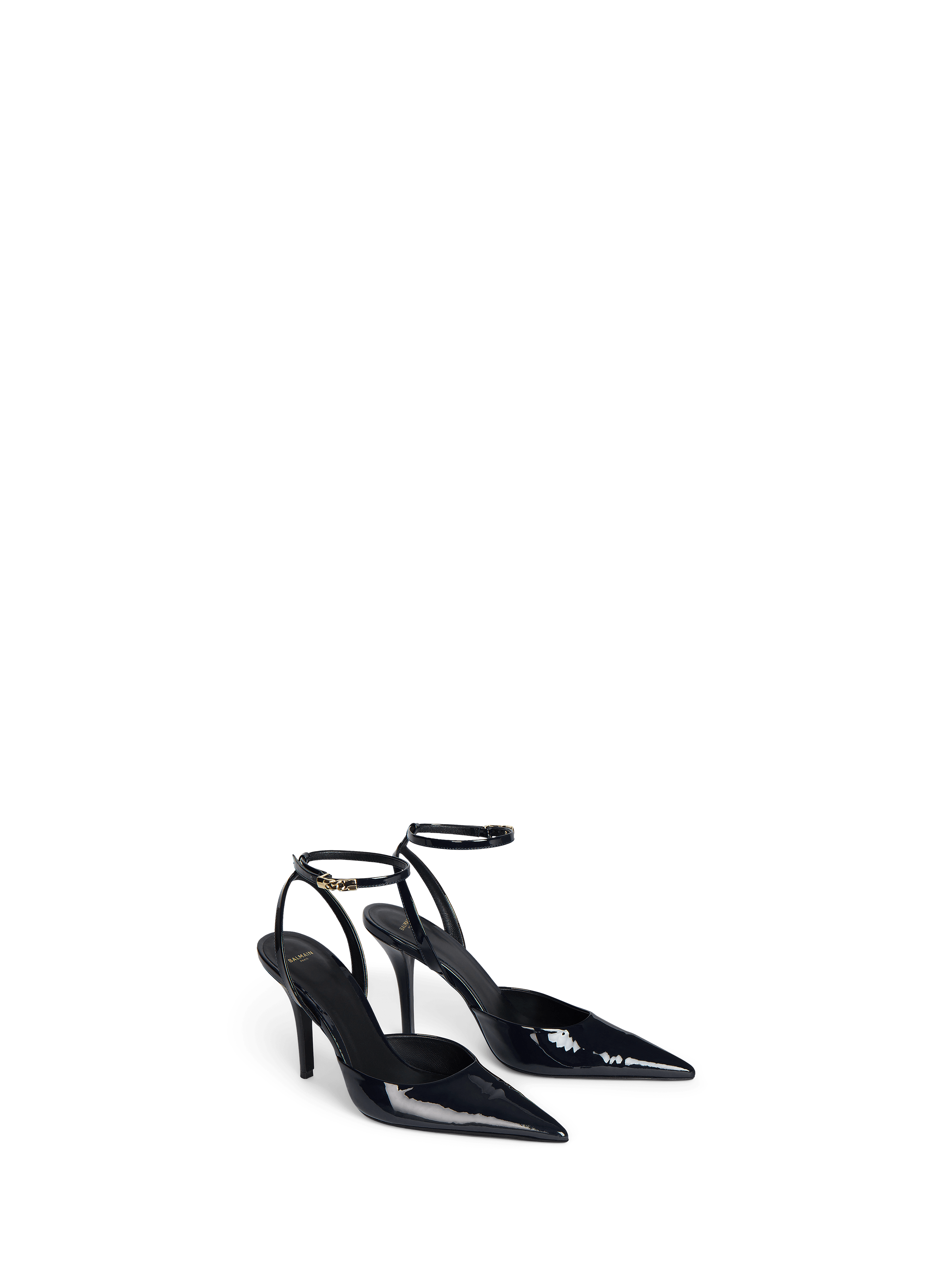 Patent leather strappy pumps