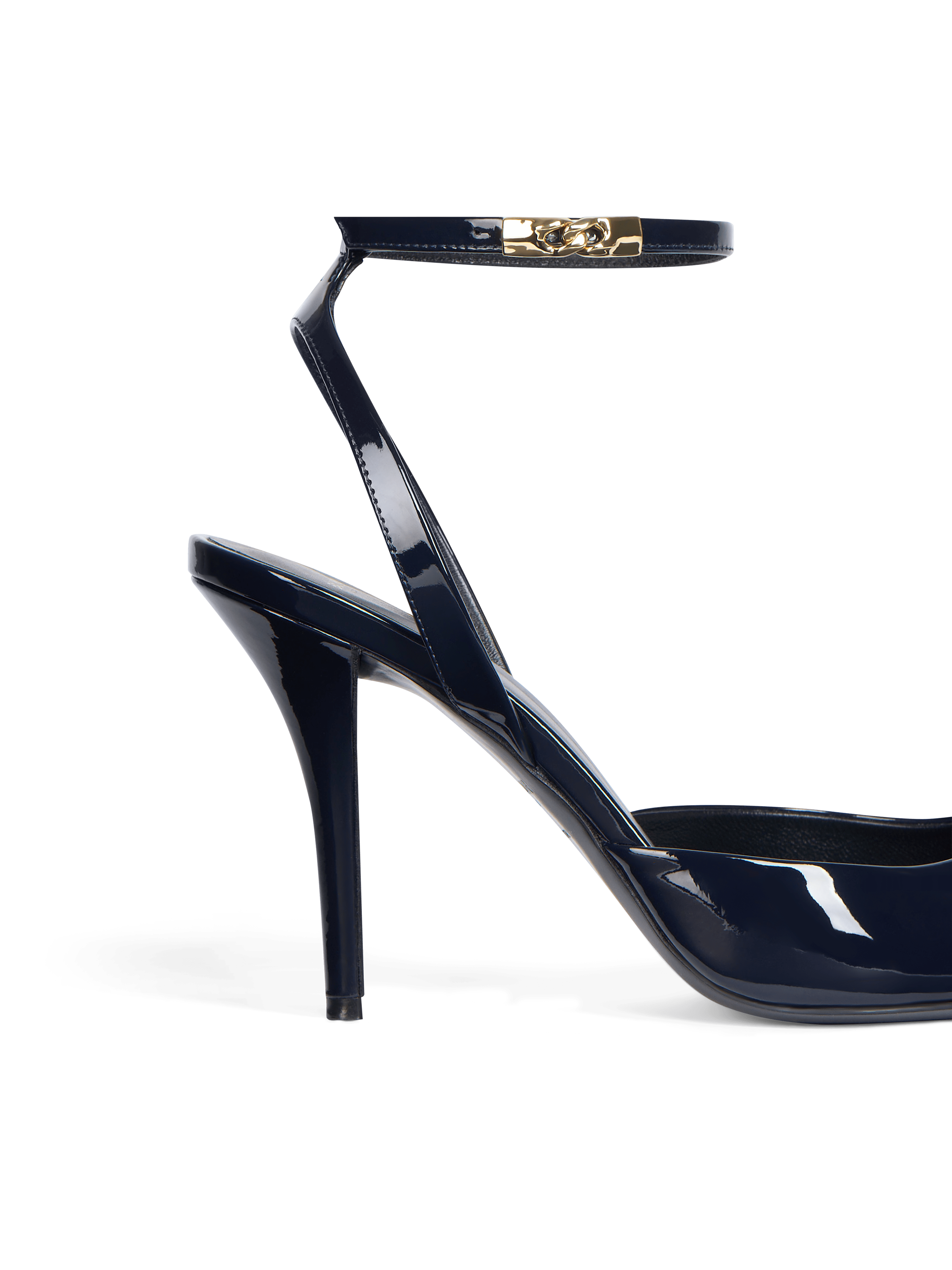 Patent leather strappy pumps