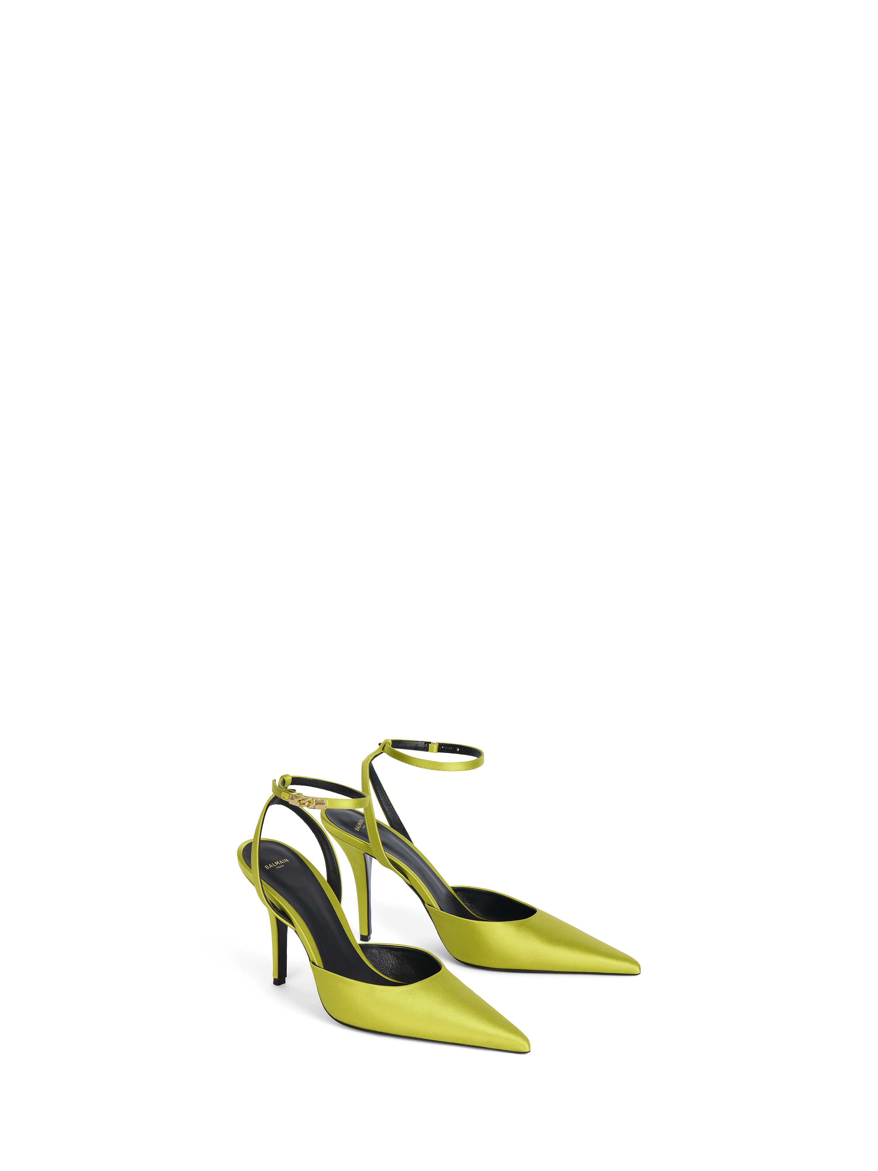 Satin strappy pumps